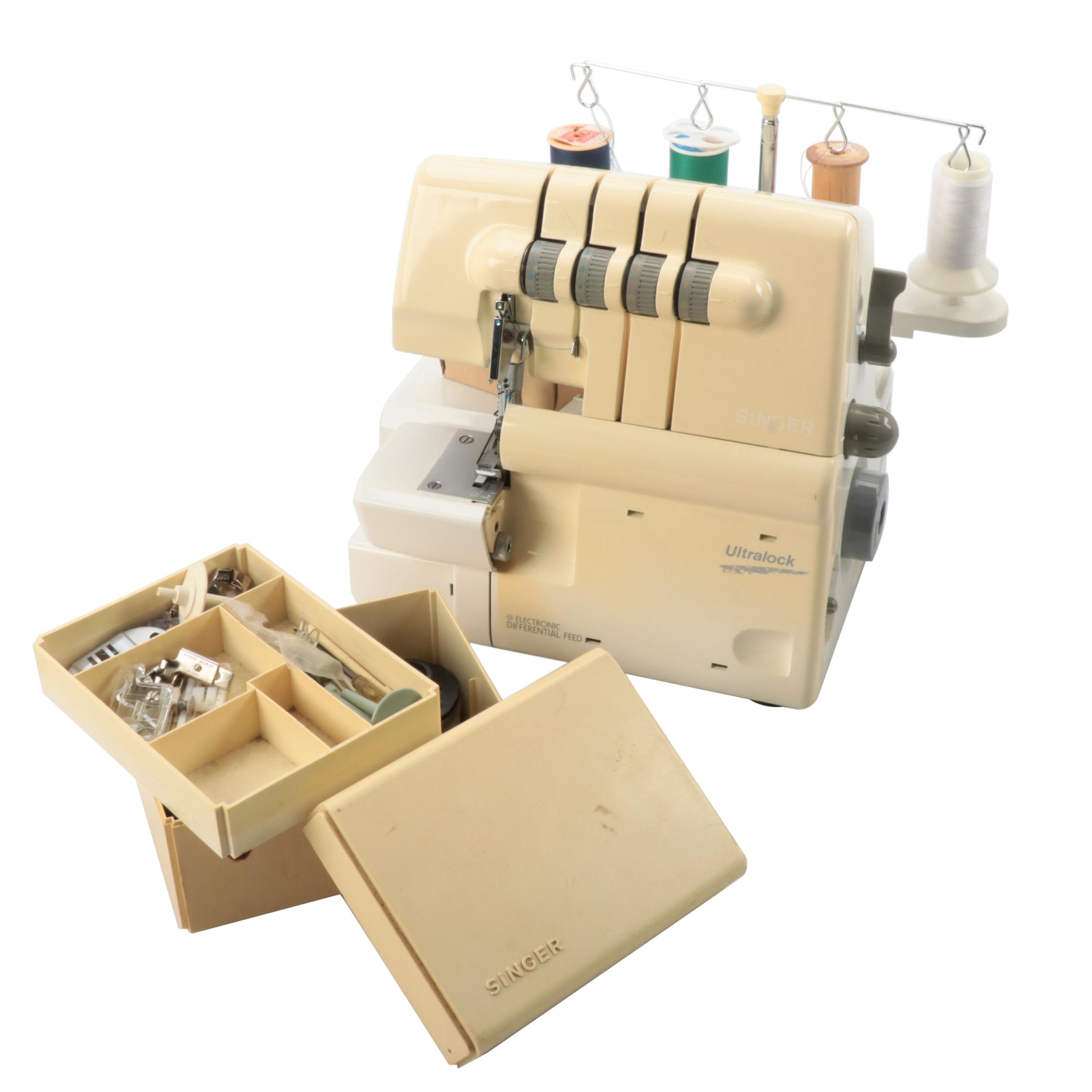 Singer Ultralock Serger, Model 14U554, with Accessories