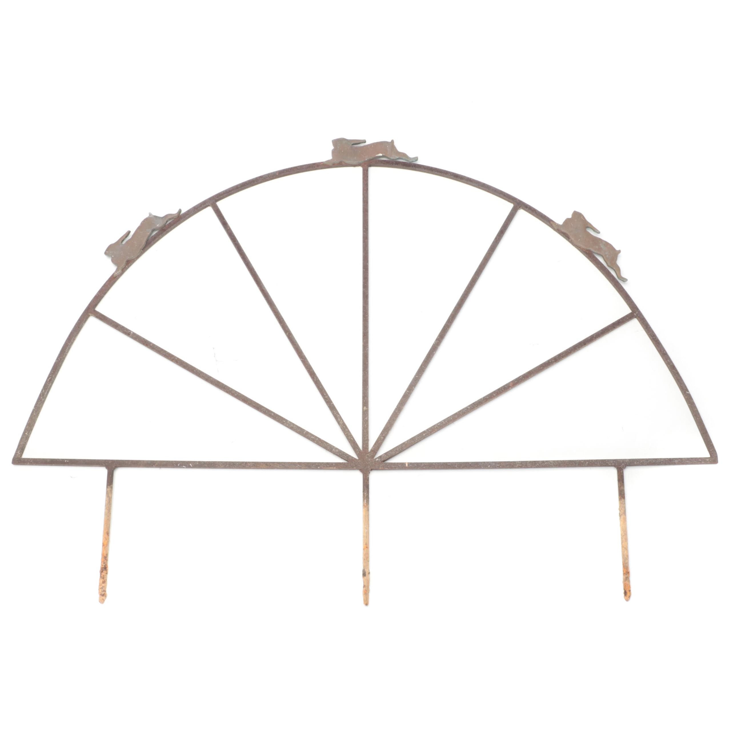 Cast Iron Garden Arch with Rabbit Accents