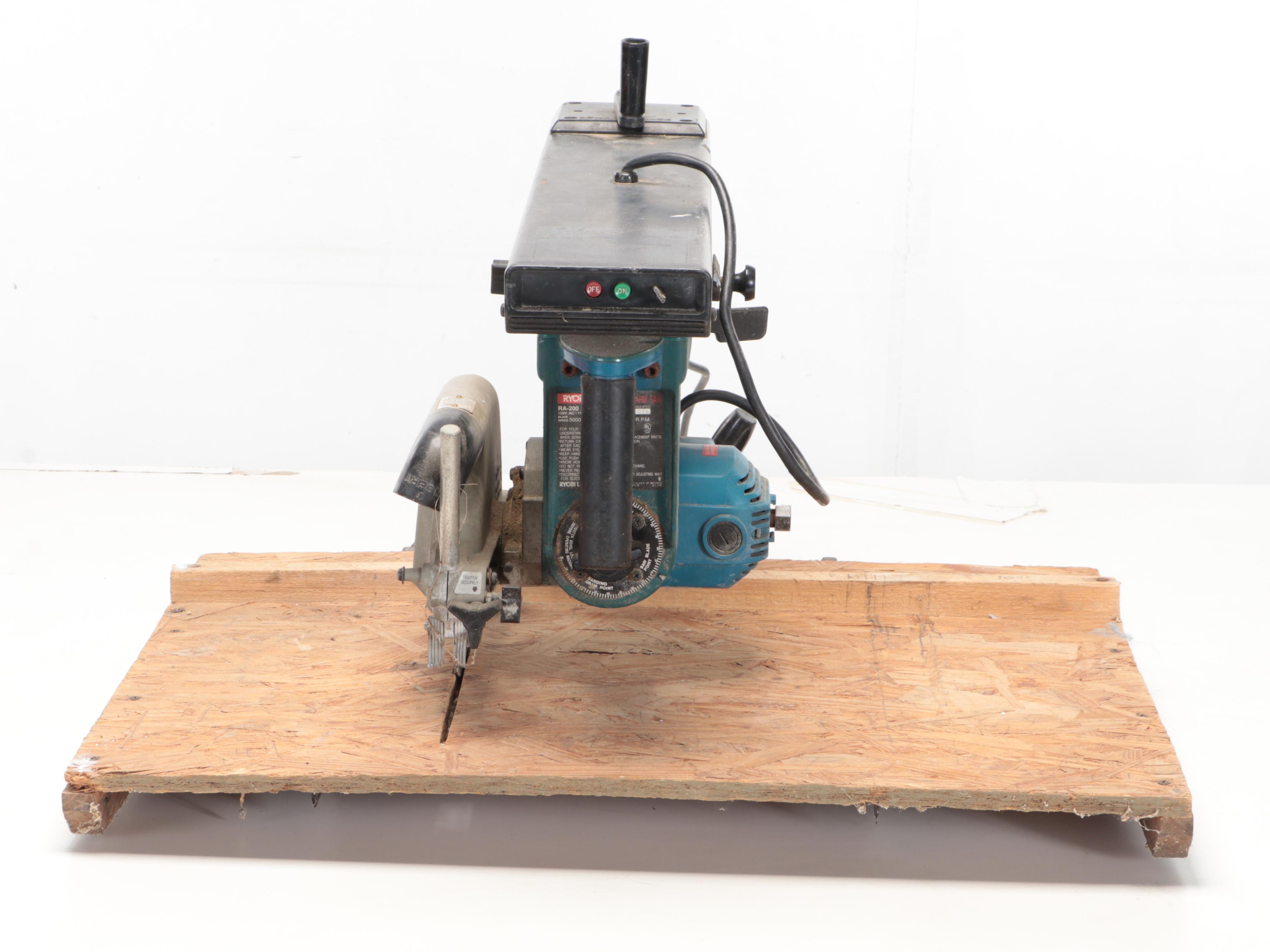 Ryobi Radial Arm Saw and Milwaukee Sawzall