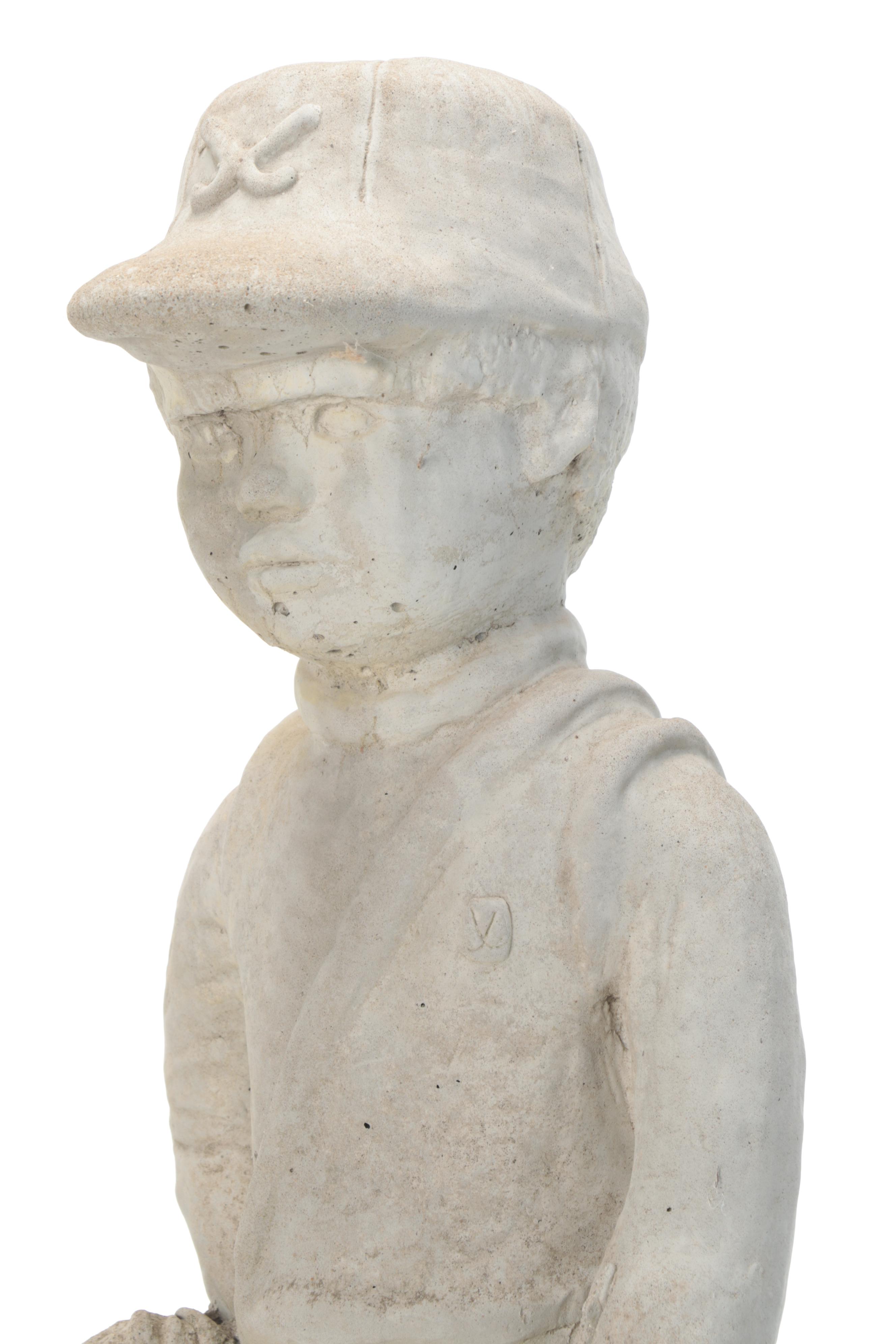 Golfer Boy Concrete Garden Statue EBTH