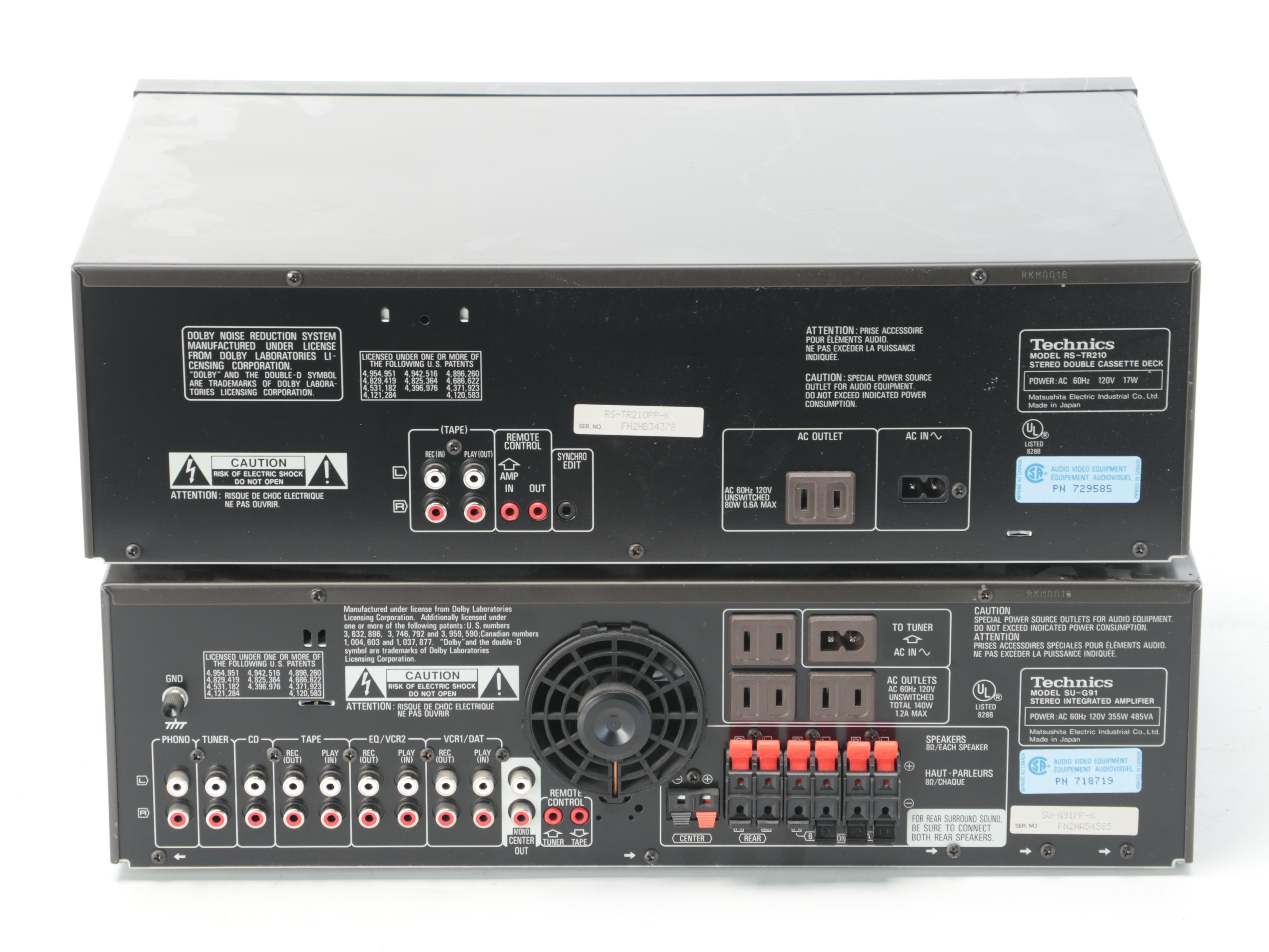 Technics Floor Standing Speakers With CD Changer, AM/FM Radio and More