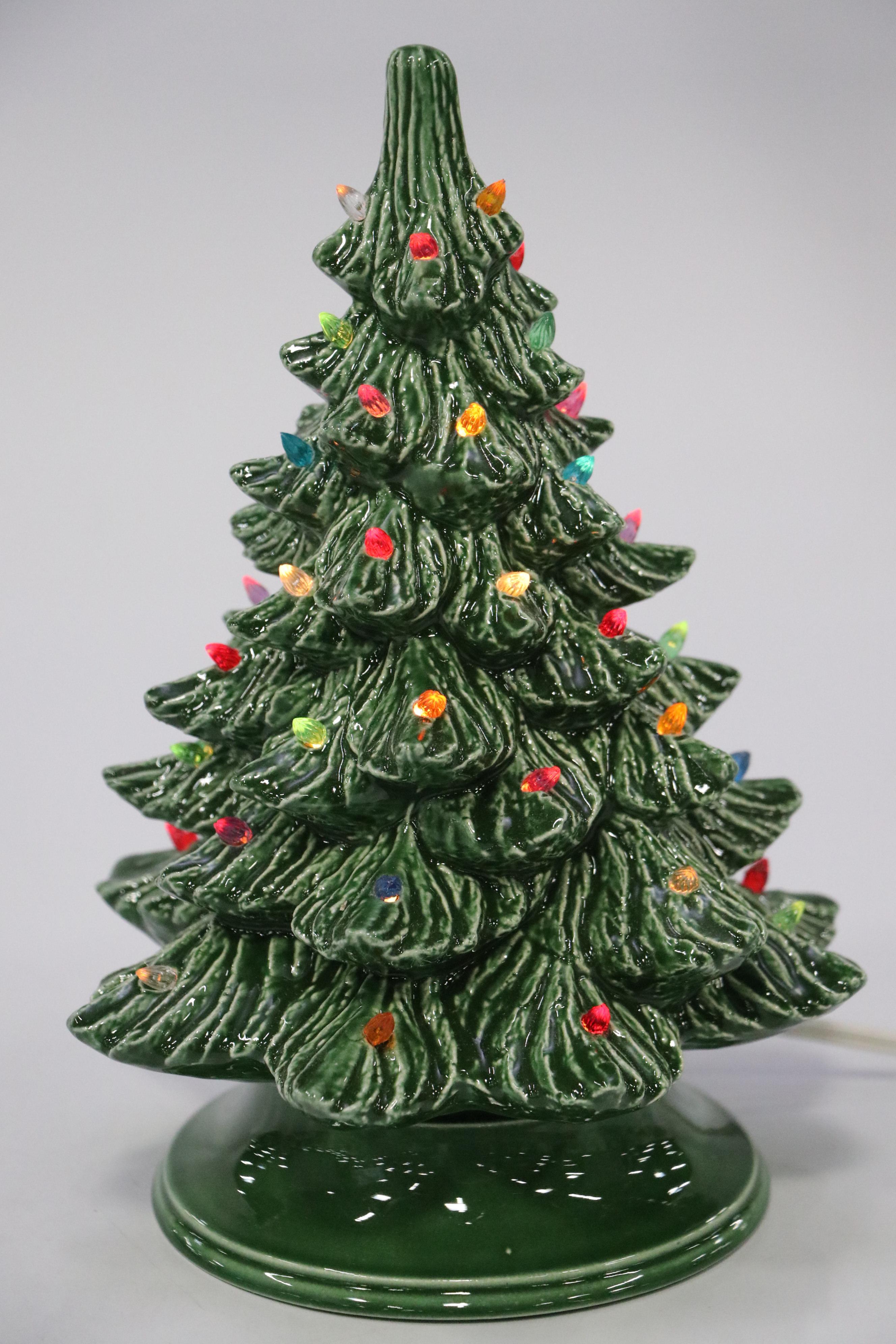 Nowells Molds Illuminated Ceramic Christmas Tree Light, Late 20th