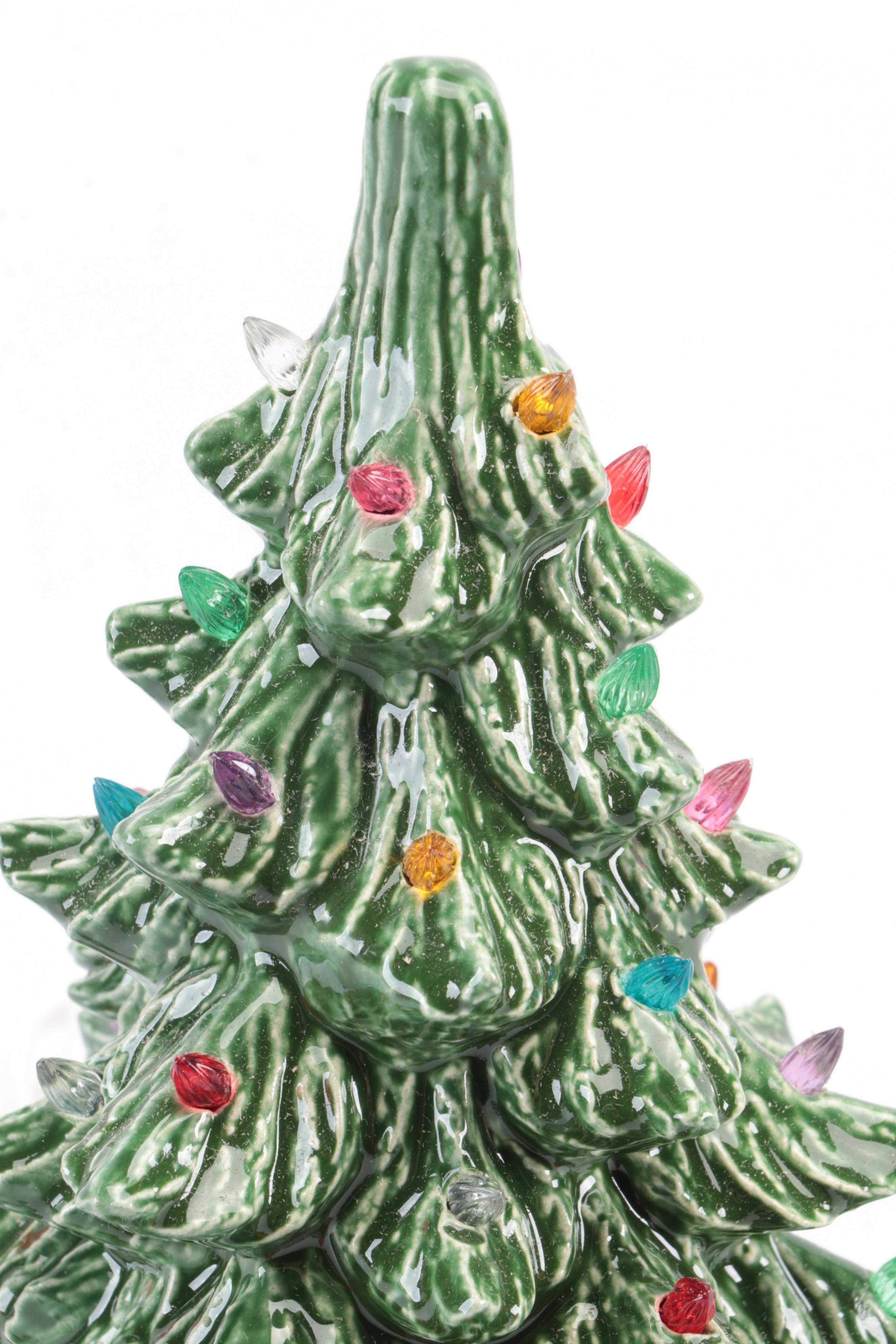Nowells Molds Illuminated Ceramic Christmas Tree Light, Late 20th
