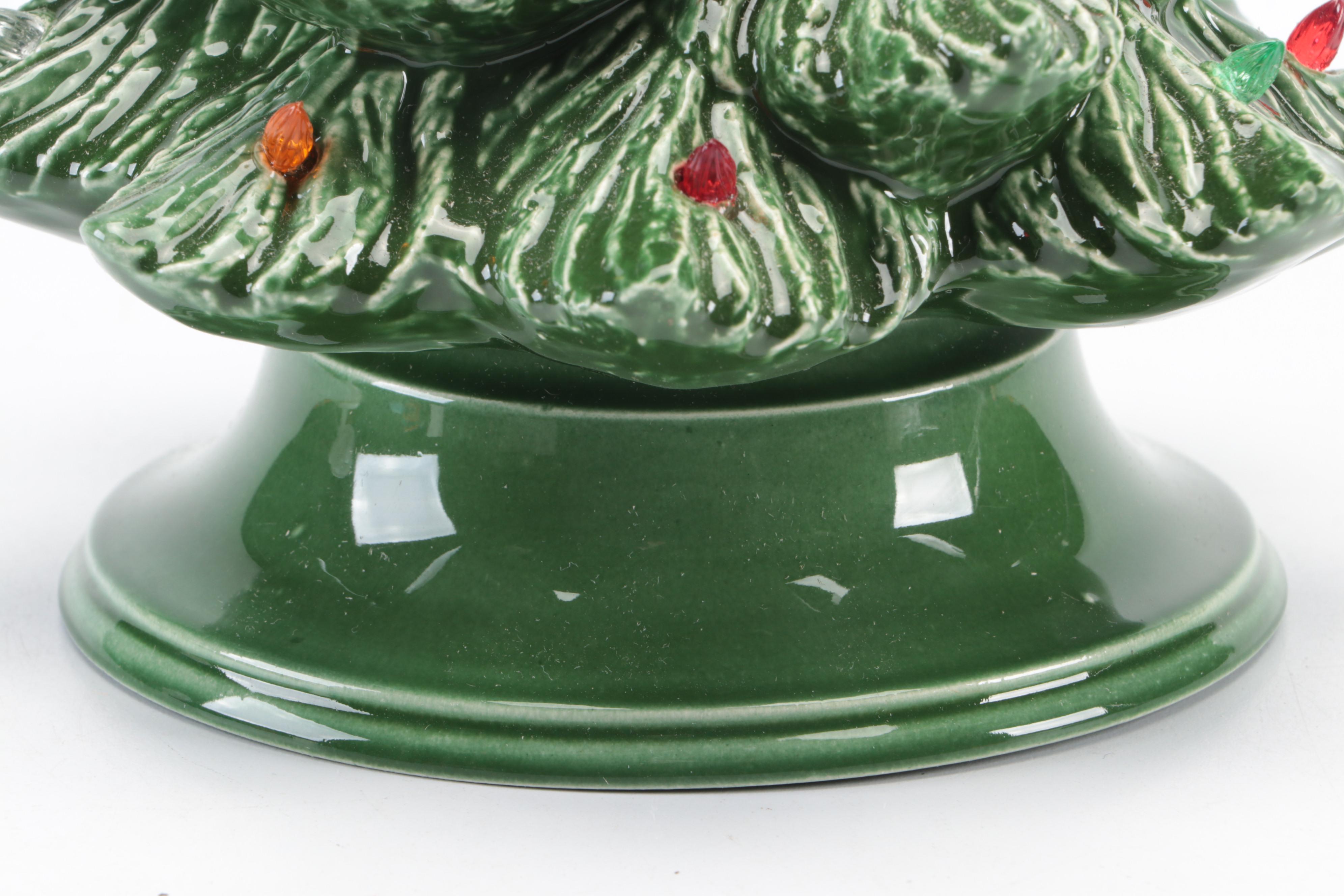 Nowells Molds Illuminated Ceramic Christmas Tree Light, Late 20th Century