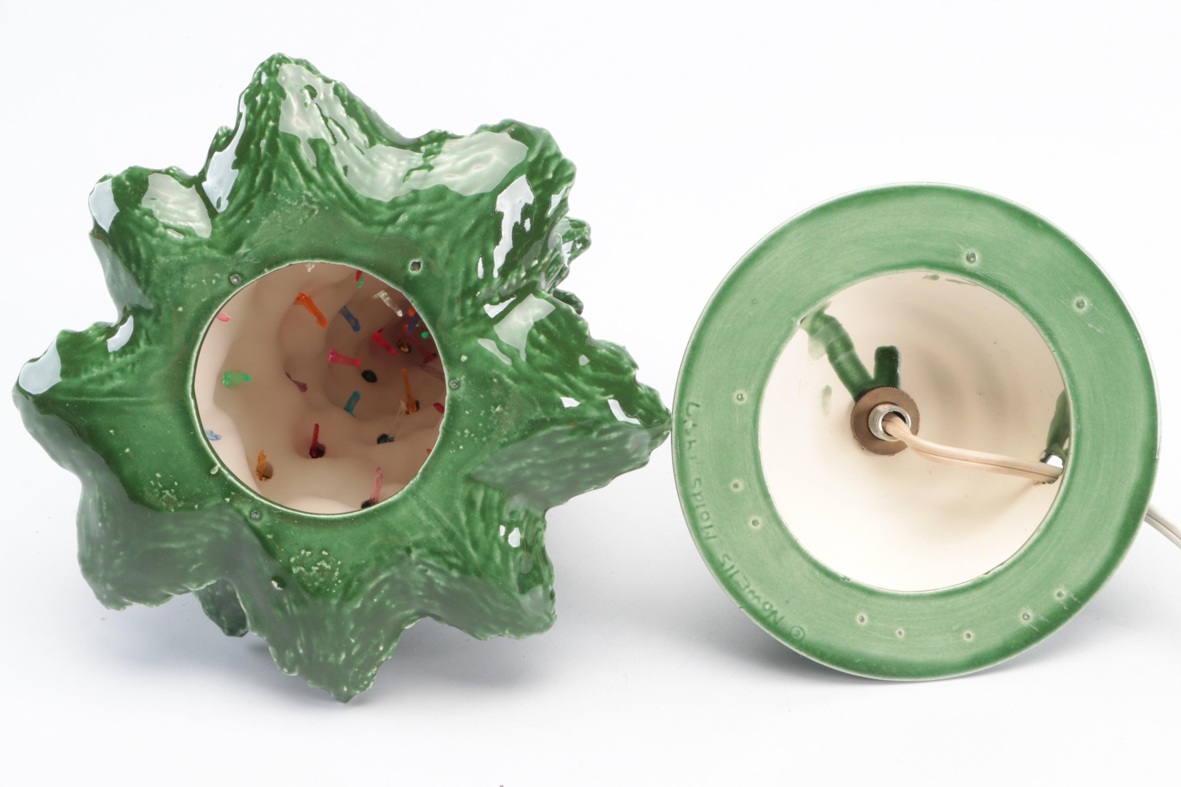 Nowells Molds Illuminated Ceramic Christmas Tree Light, Late 20th Century