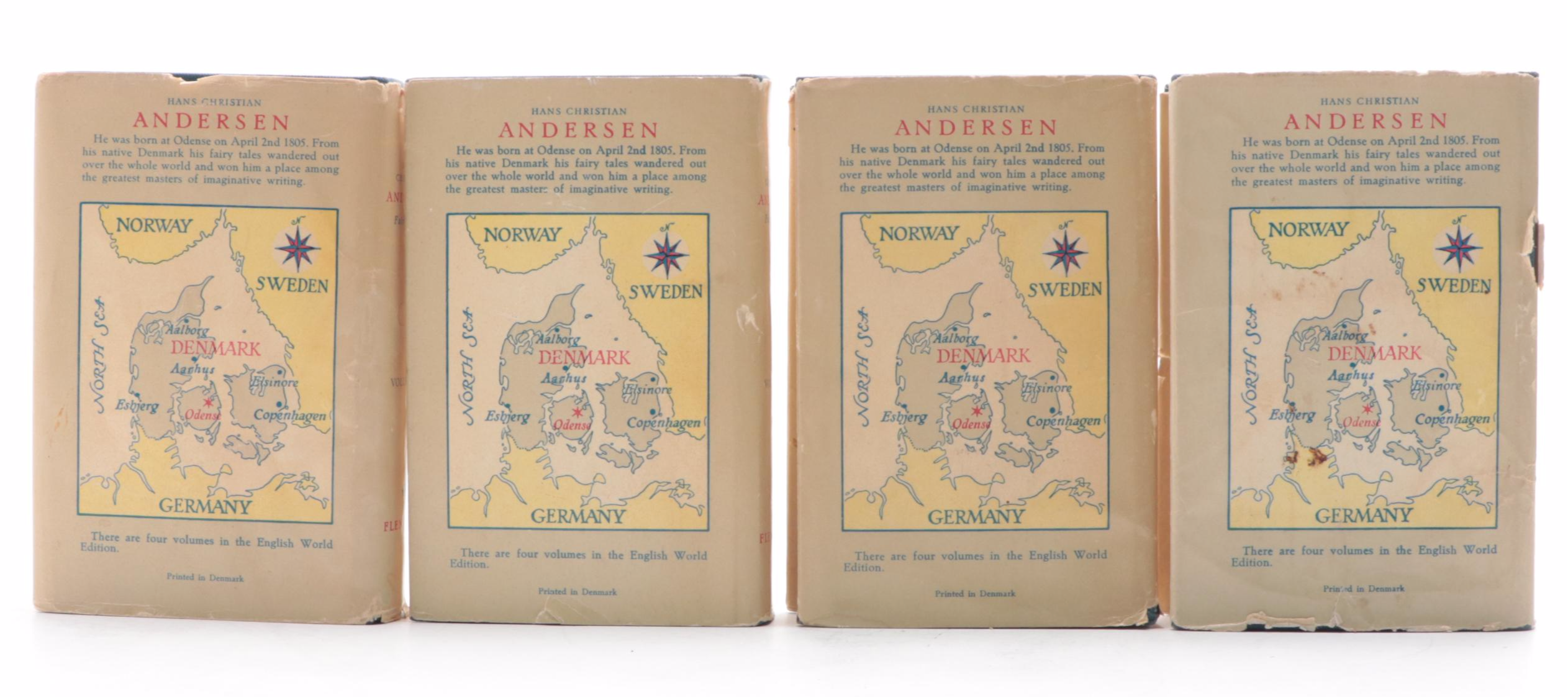 World Edition "Hans Christian Andersen's Fairy Tales" Four-Volume Set, 1960s