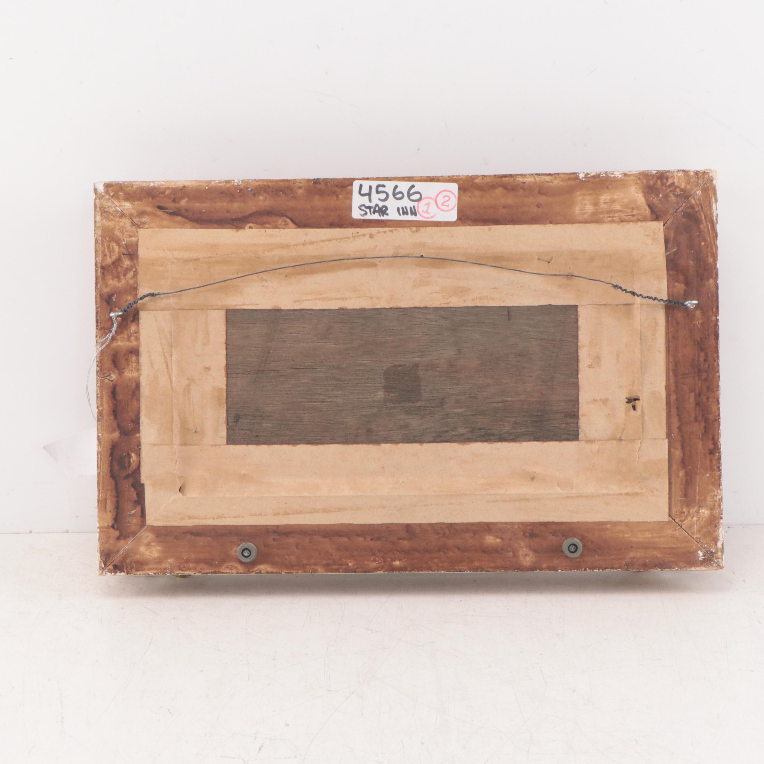 William Rowland Oil Painting of English Inn and Coach