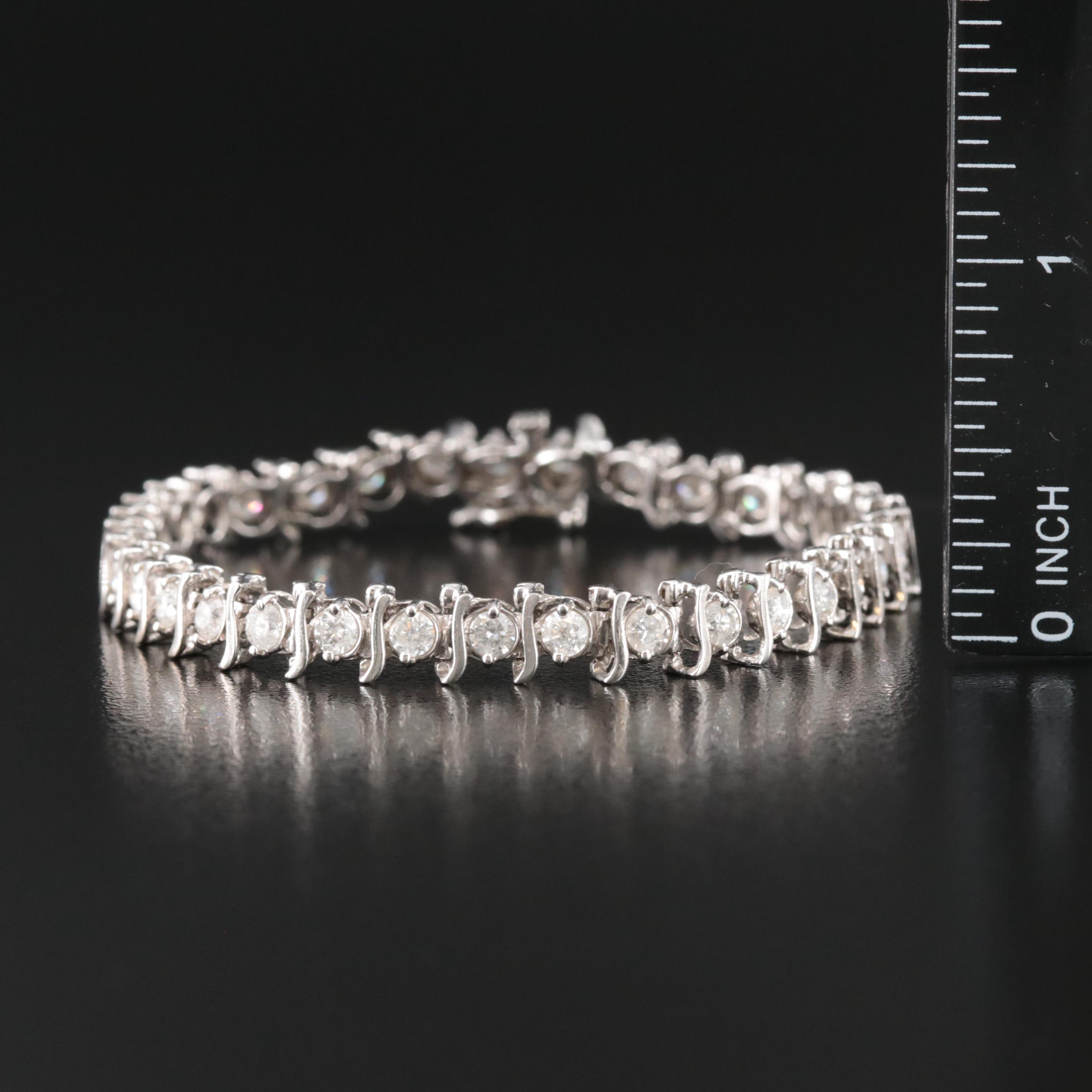 14K 3.46 CTW Diamond Tennis Bracelet