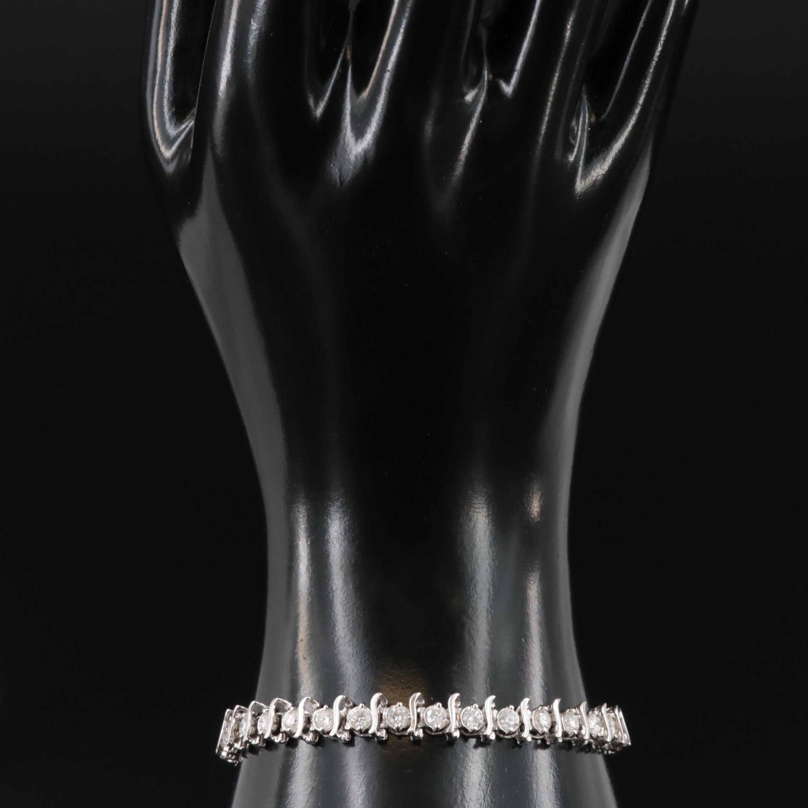 14K 3.46 CTW Diamond Tennis Bracelet