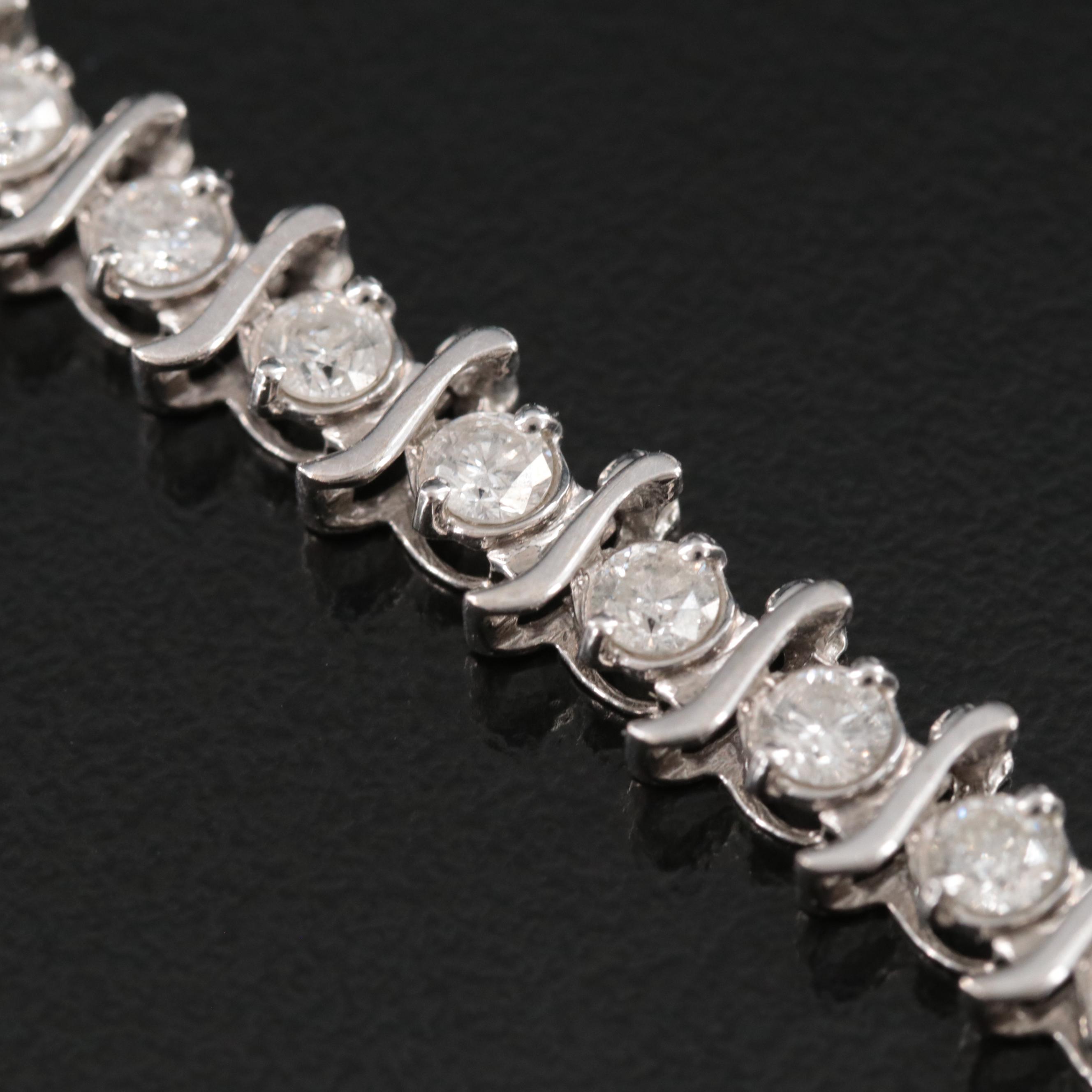 14K 3.46 CTW Diamond Tennis Bracelet