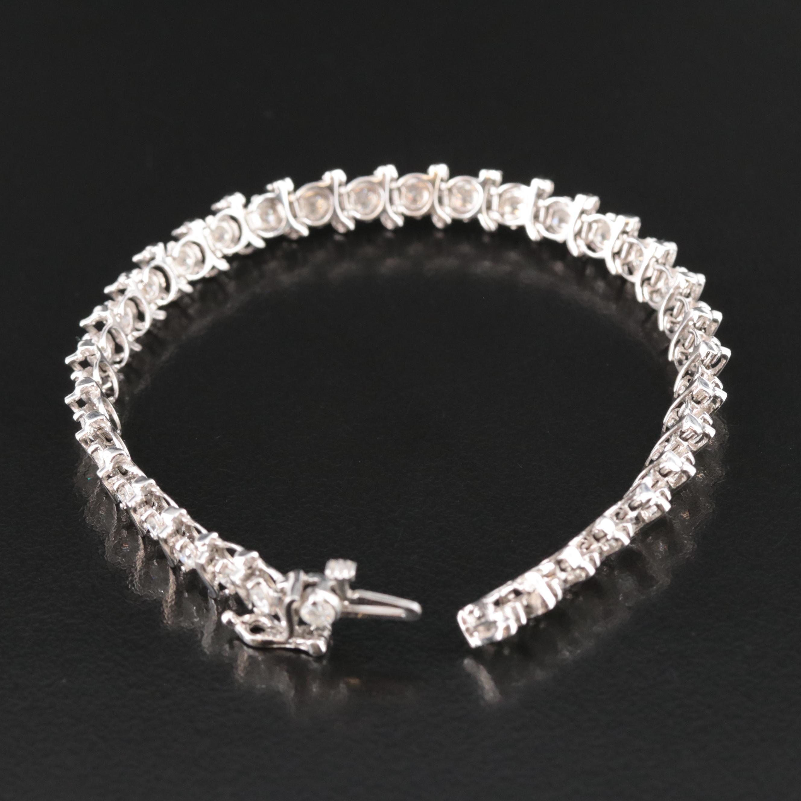 14K 3.46 CTW Diamond Tennis Bracelet