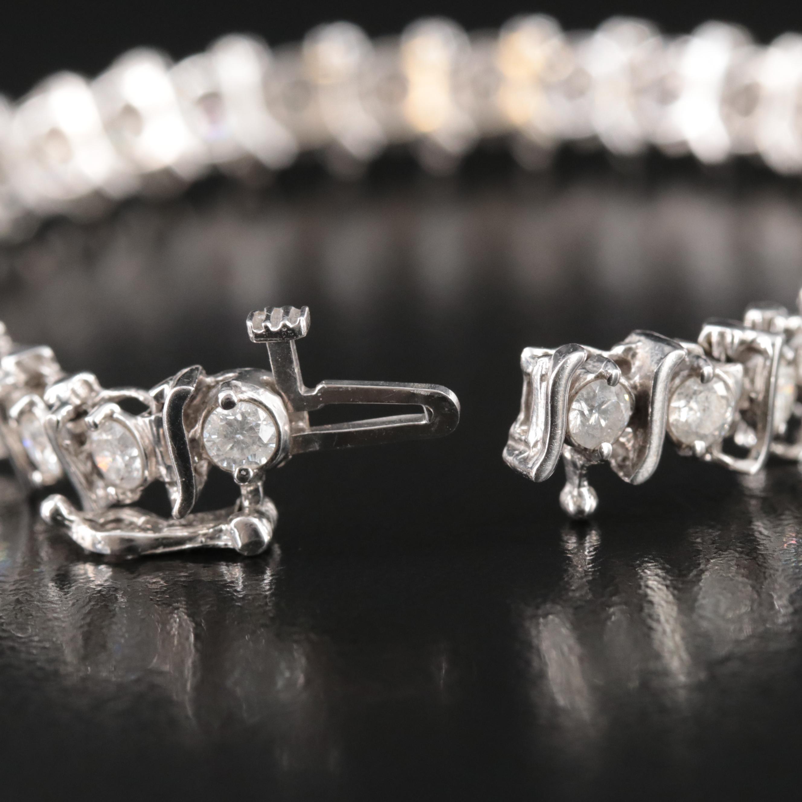 14K 3.46 CTW Diamond Tennis Bracelet