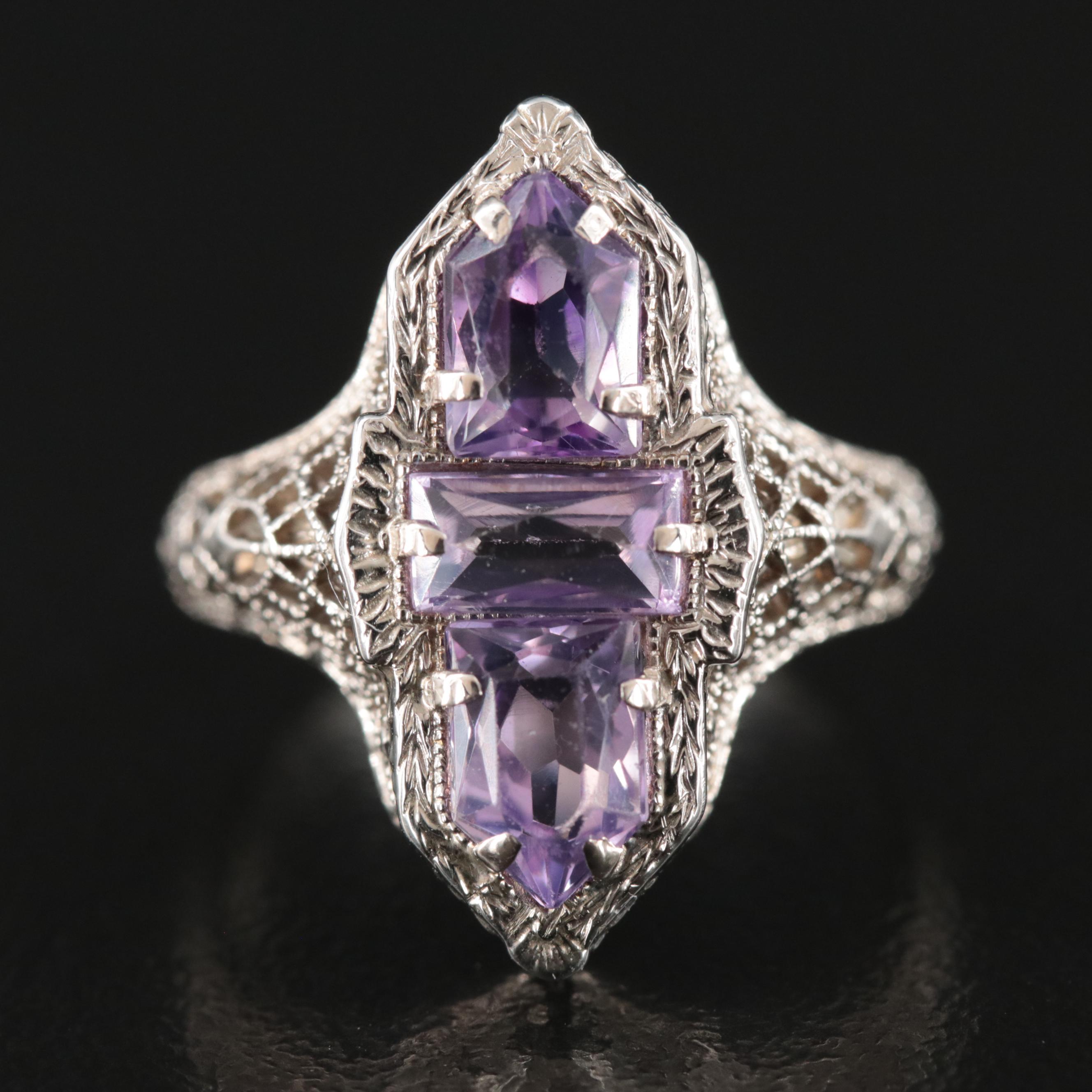 14K Amethyst Ring