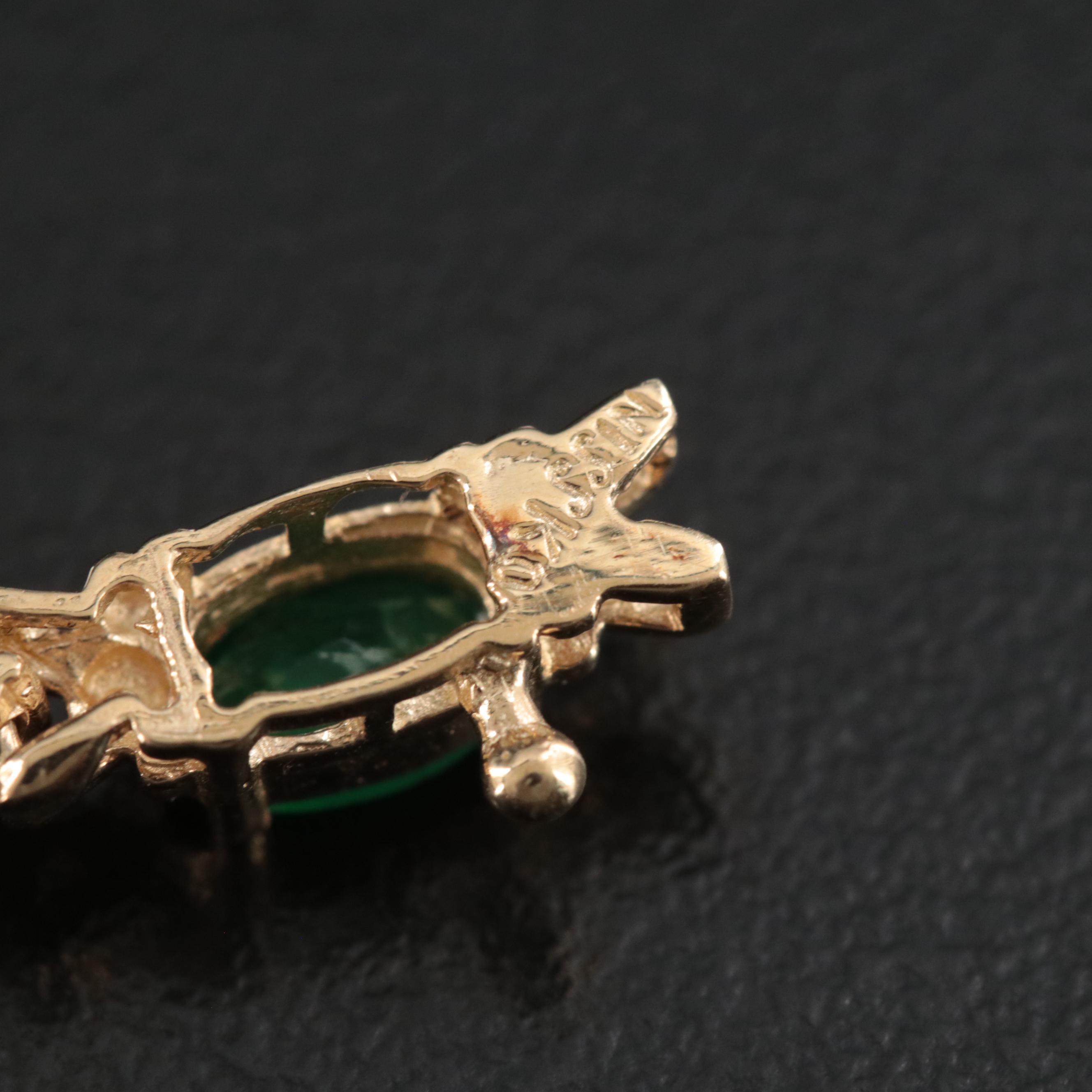 14K Emerald and Diamond Bracelet