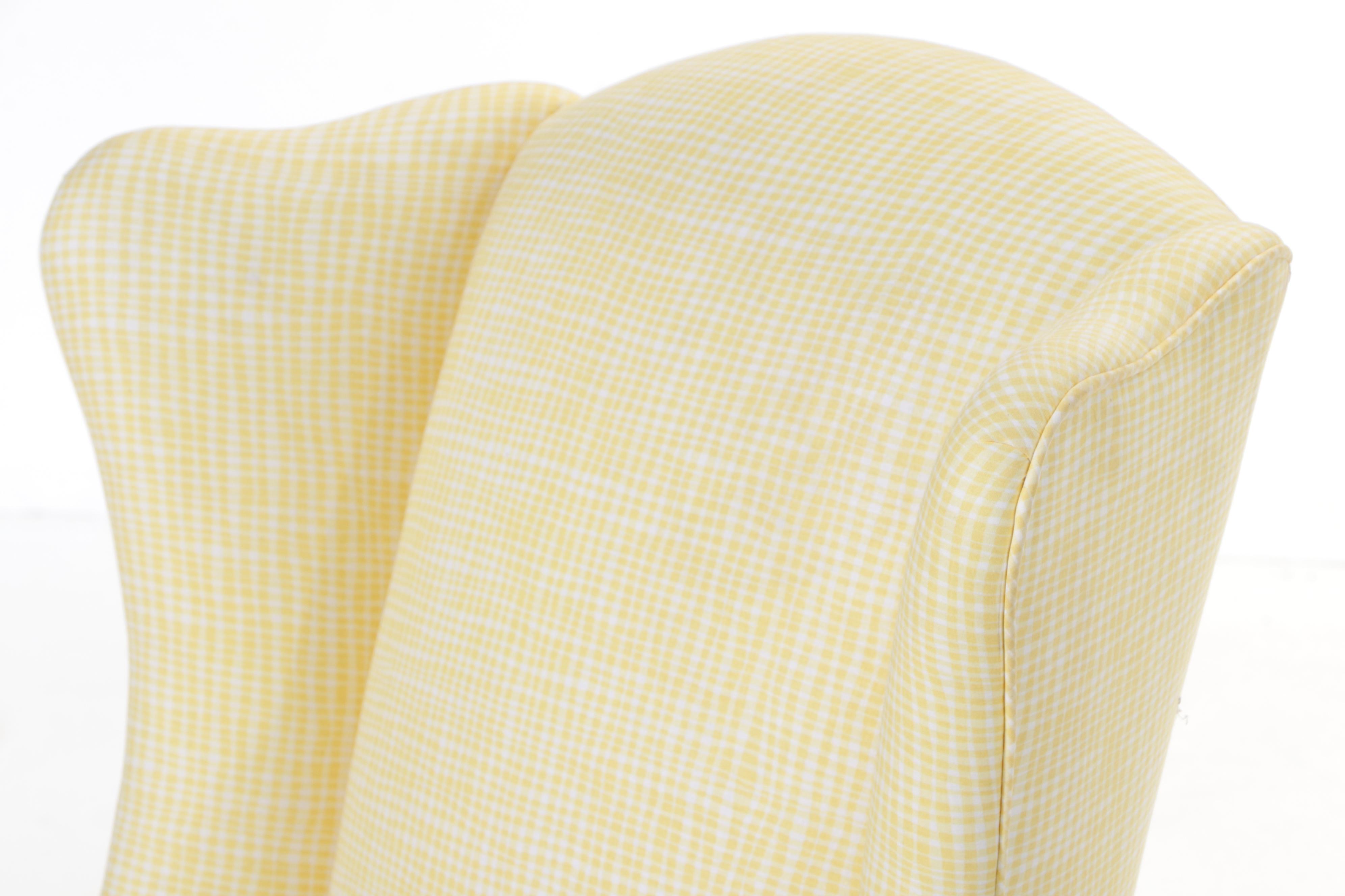 Custom-Upholstered Wingback Armchair