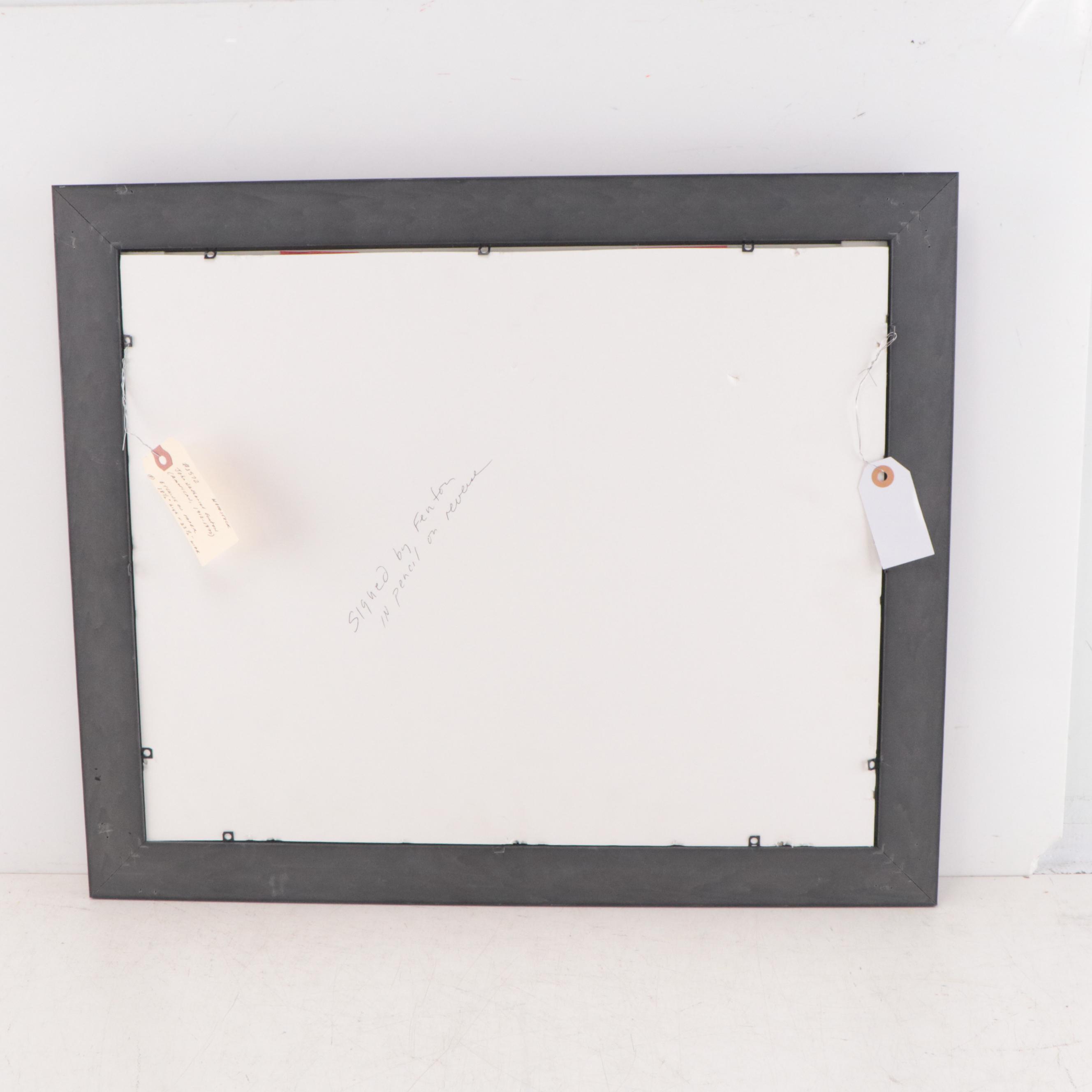 John Nathaniel Fenton Figural Etching, Mid-20th Century