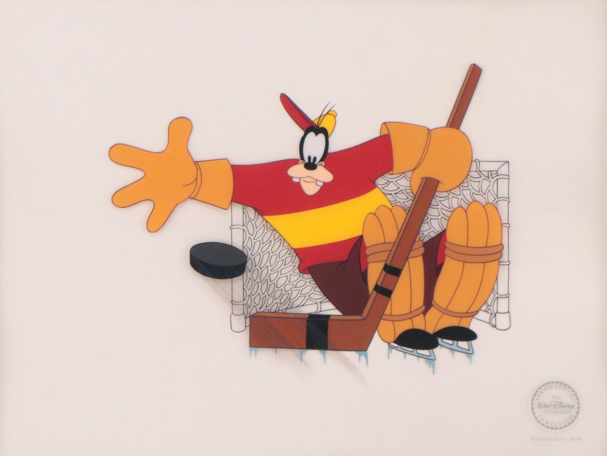 Disney Goofy Hockey Sericel From "Hockey Homicide," 1993