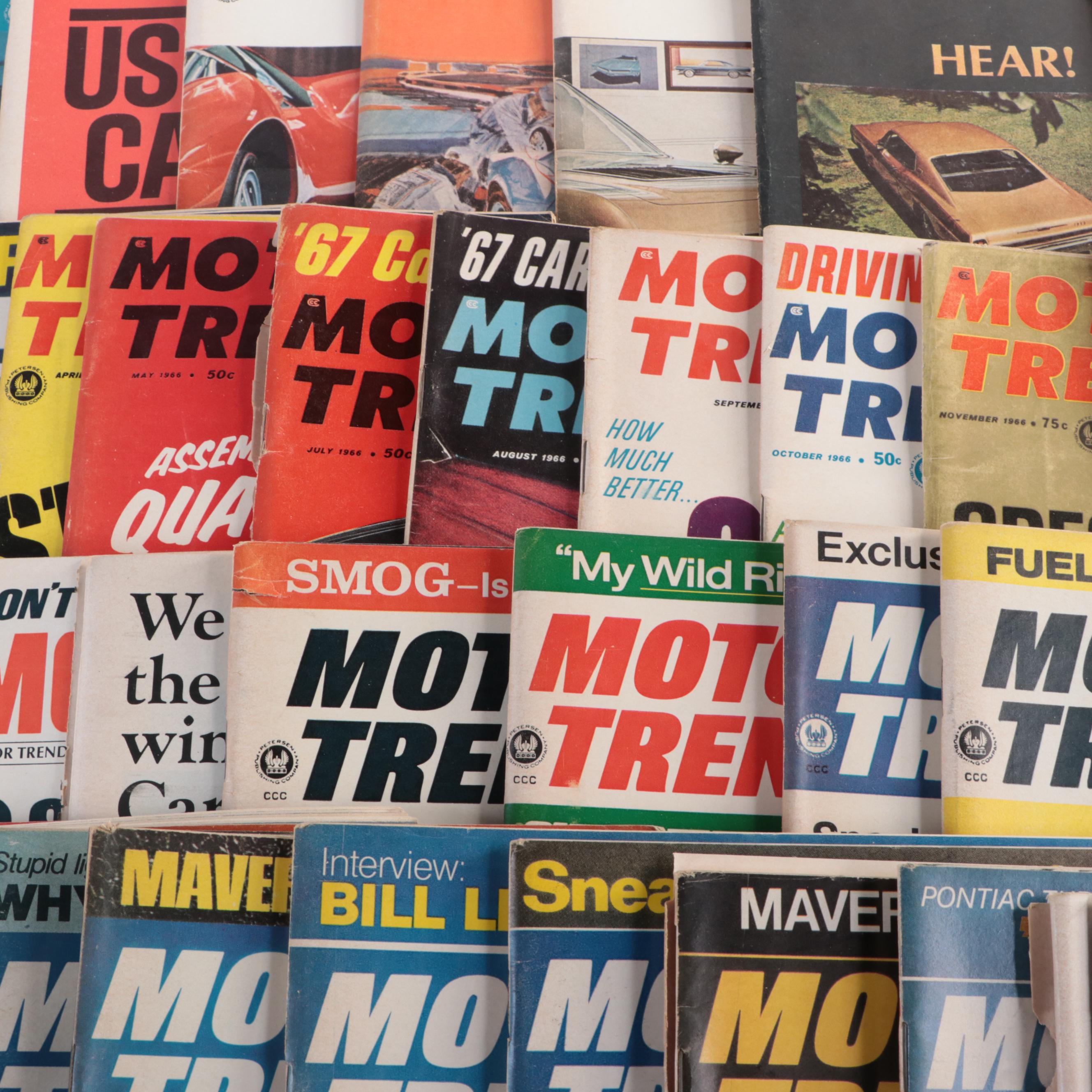 30+ Motor Trend Magazines, 1960s