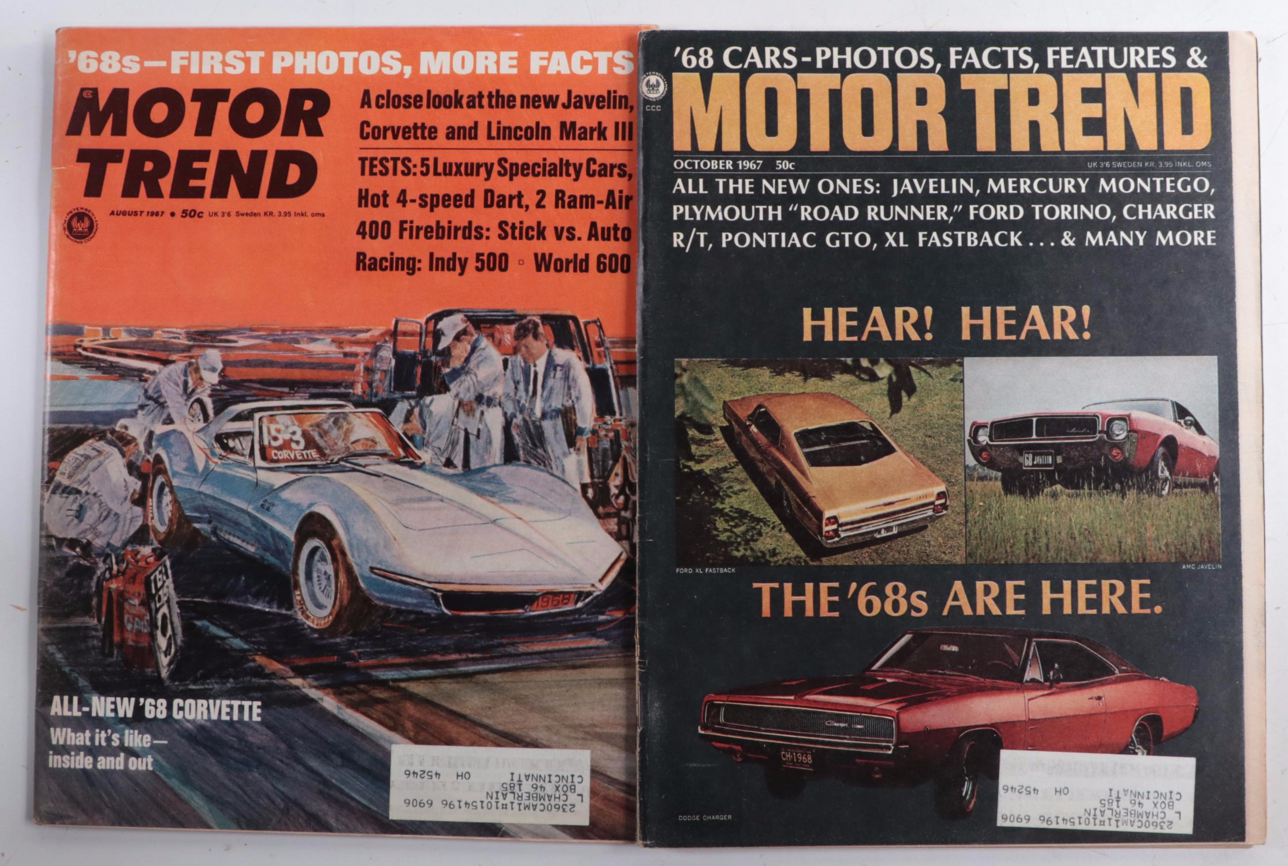 30+ Motor Trend Magazines, 1960s