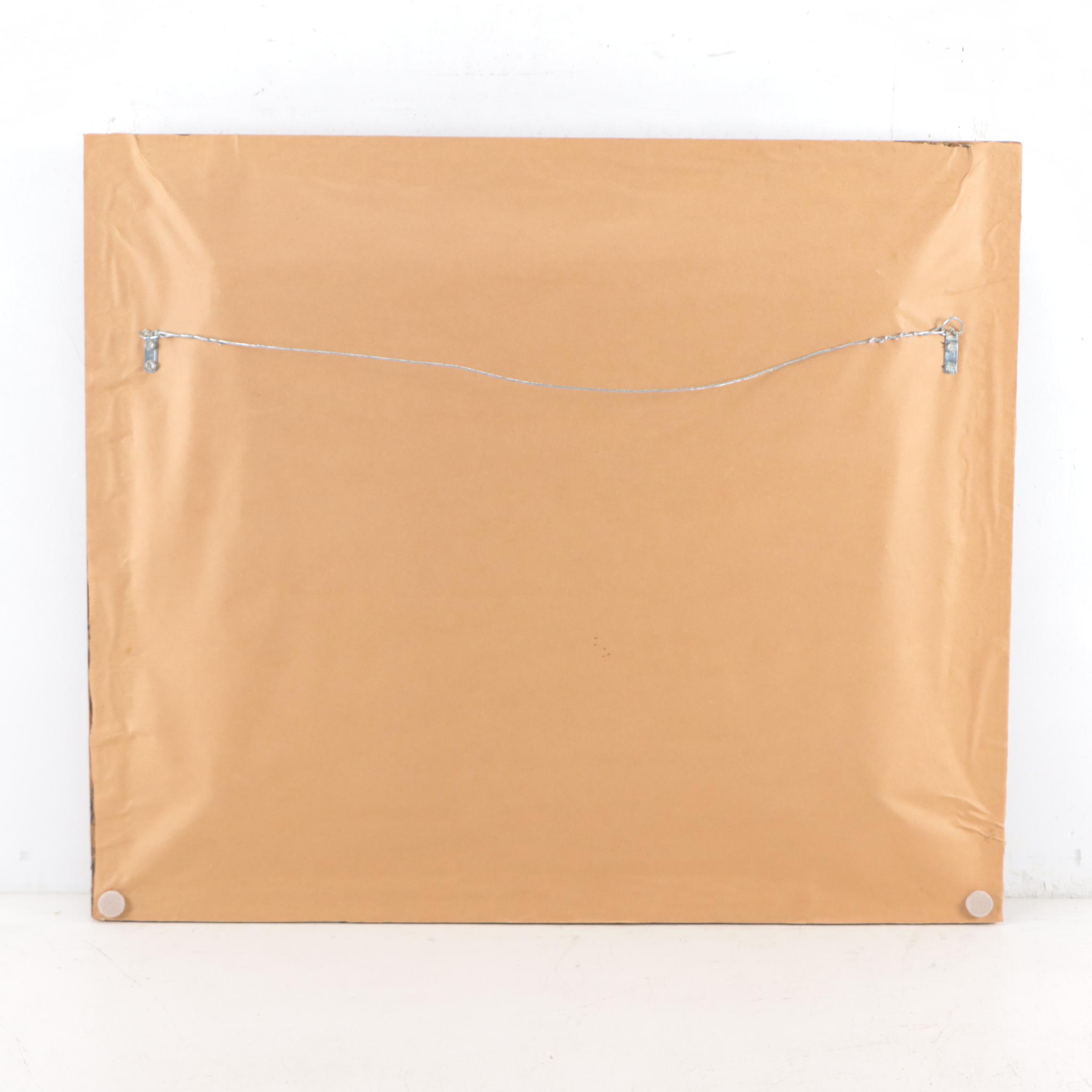 Autumnal Forest Landscape Oil Painting of Babbling Brook, Late 19th Century