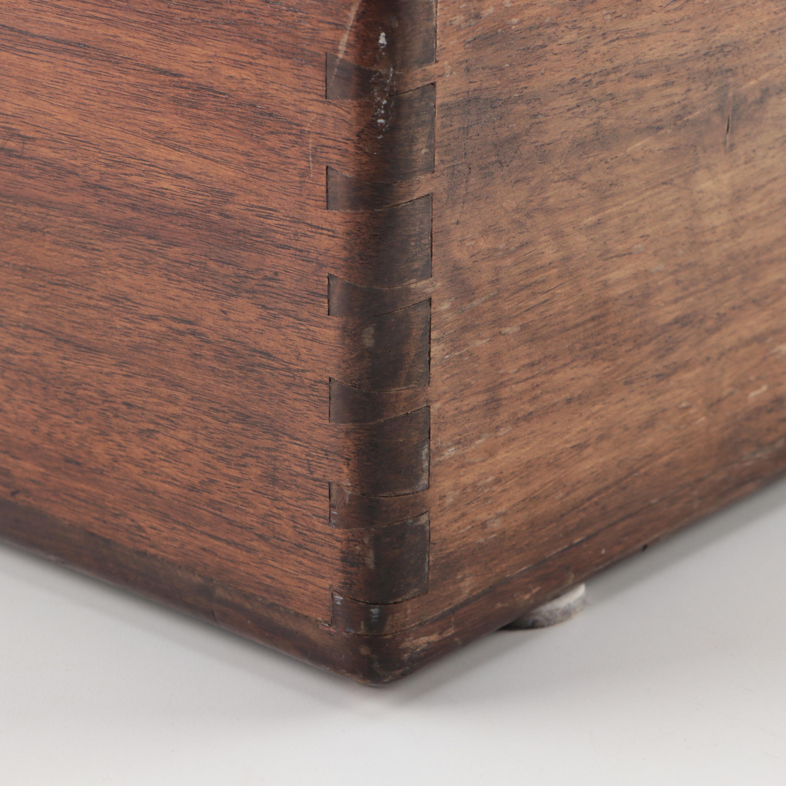 Christofle French and Other Silver Plate Flatware in Wooden Storage Chest