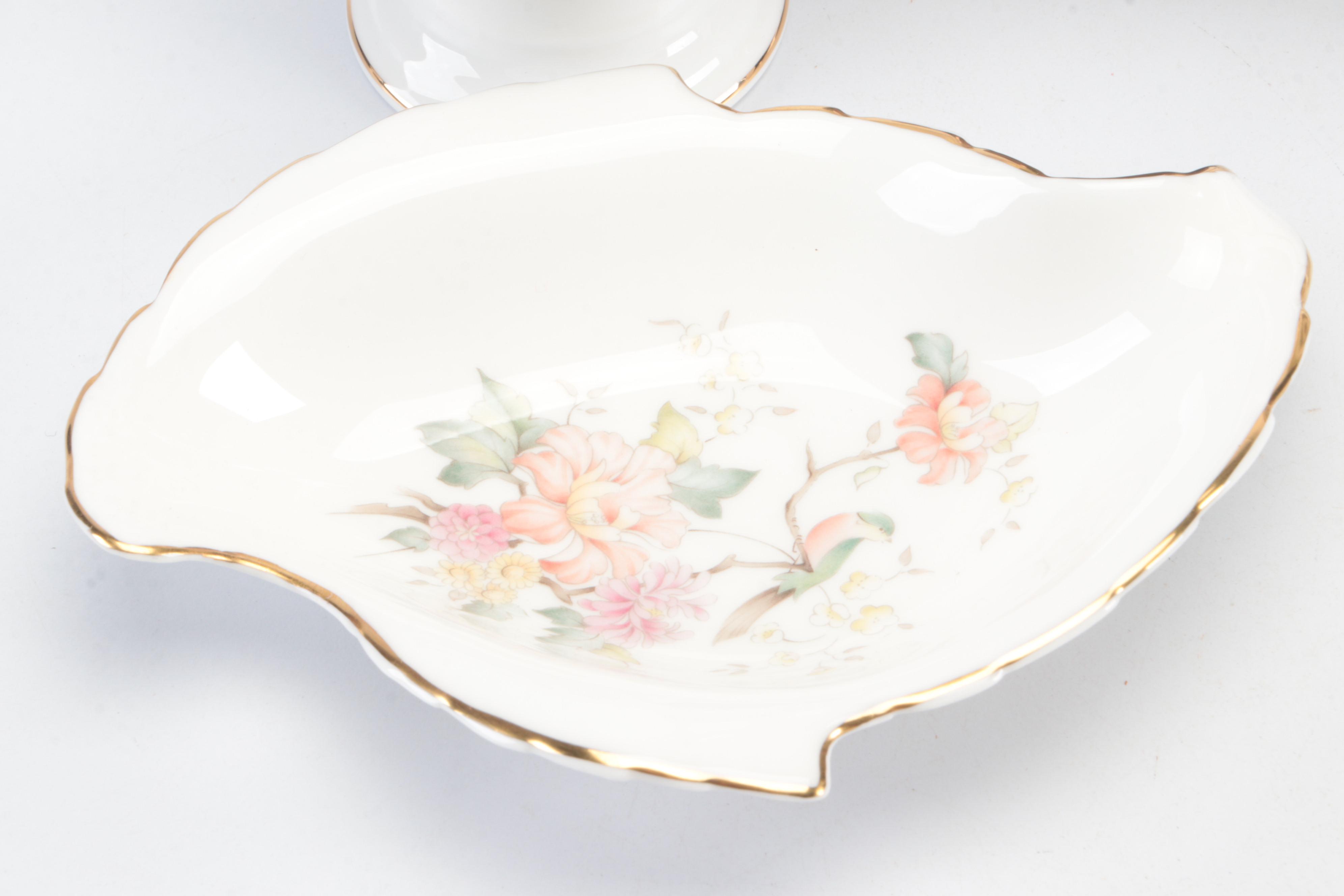 Coalport "Ming Rose" Bowl and Tray with Other Vase and Dishes