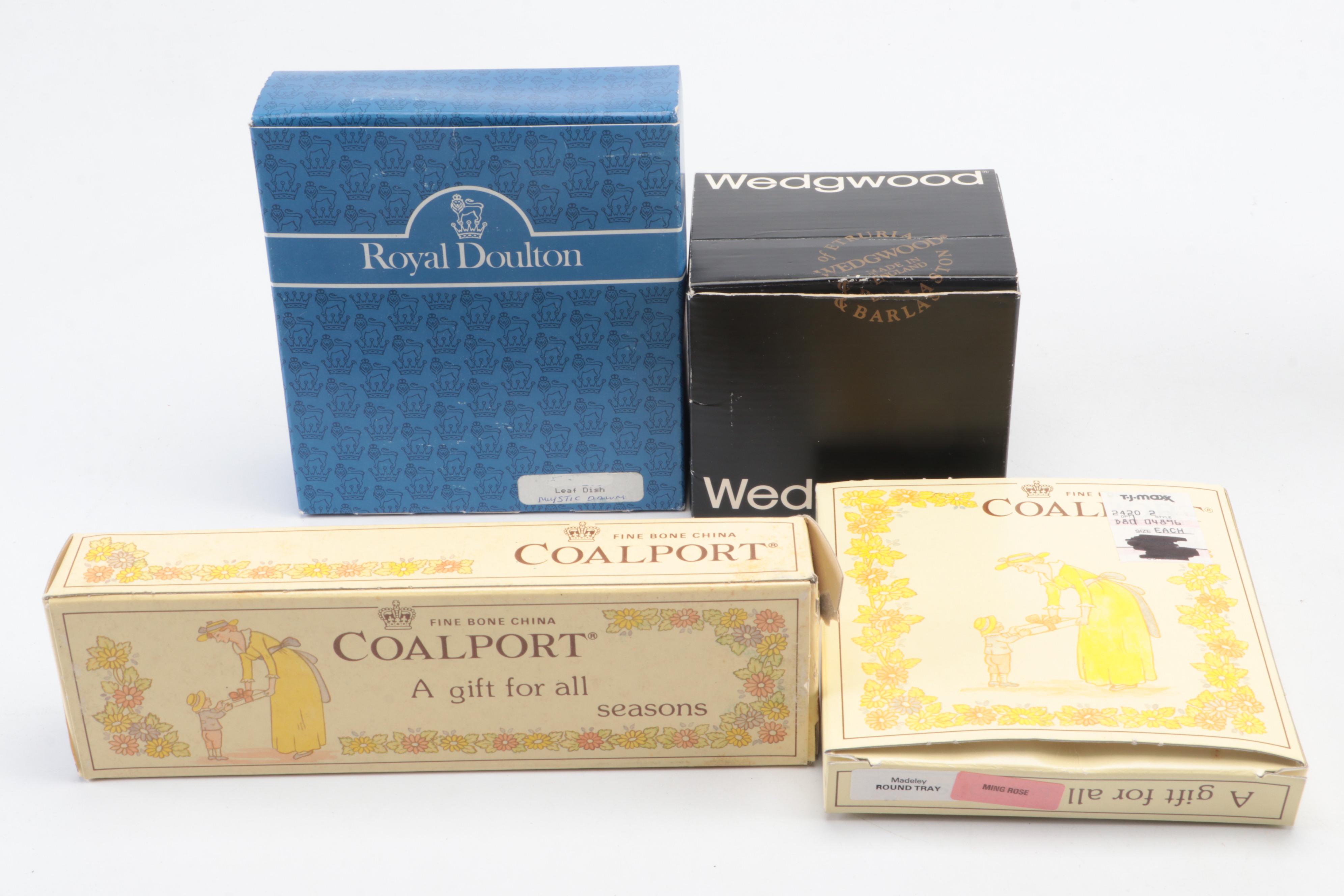 Coalport "Ming Rose" Bowl and Tray with Other Vase and Dishes