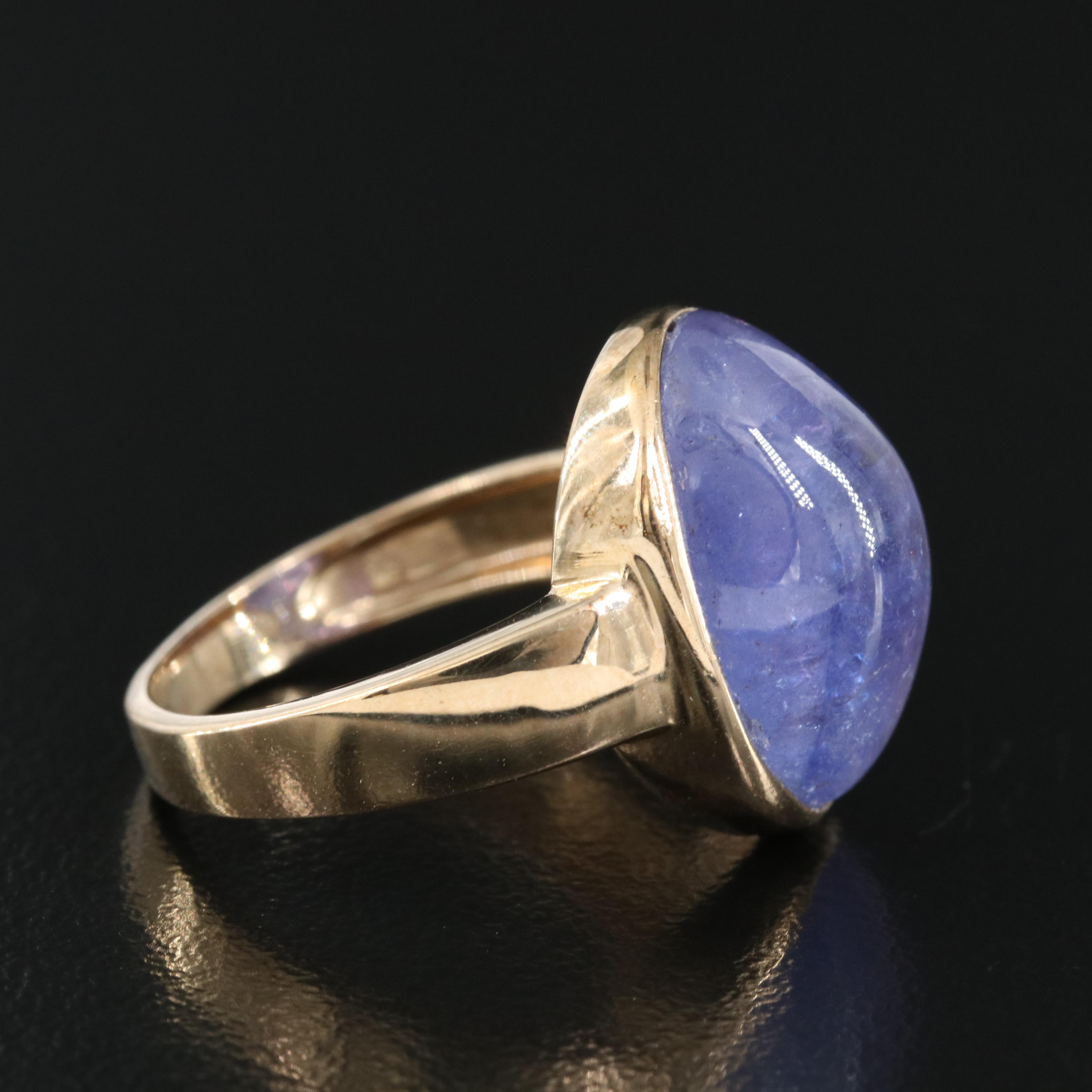 9K Bezel Set Tanzanite Solitaire Ring EBTH