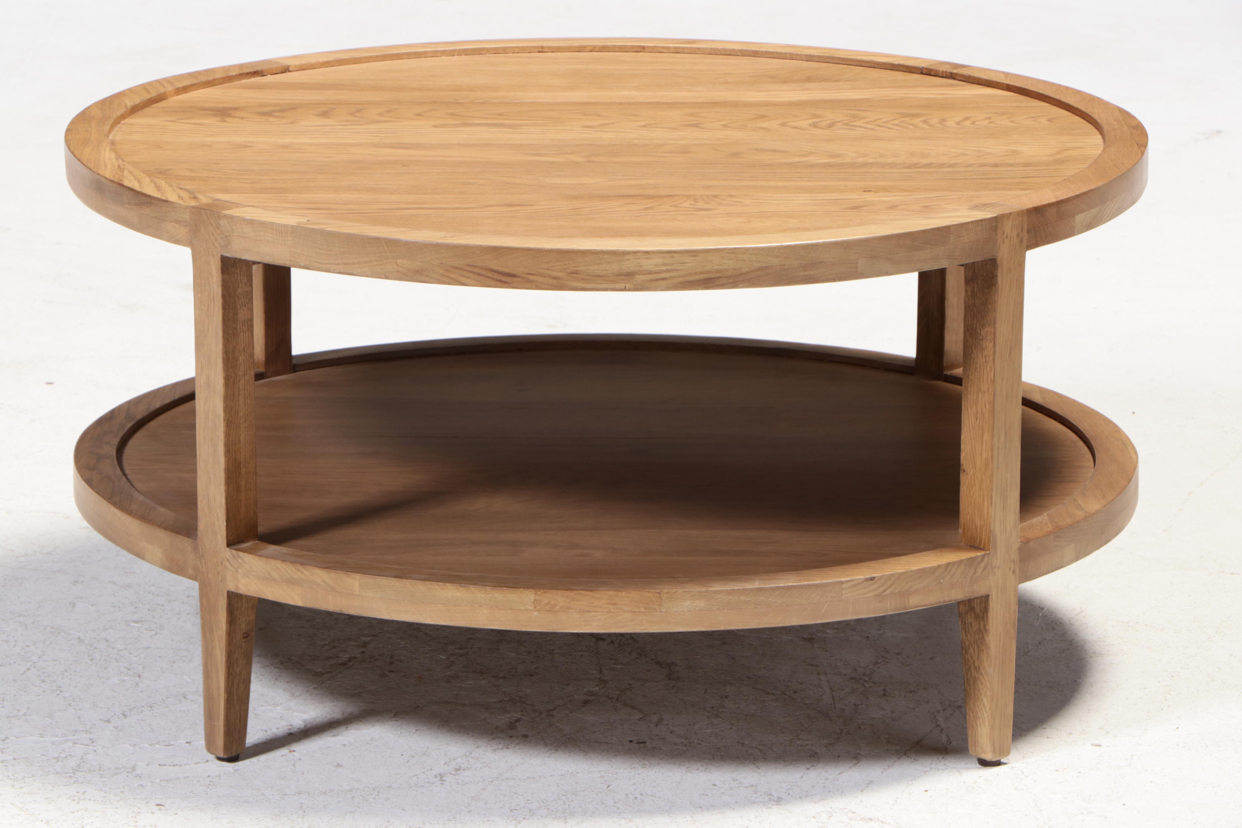 Contemporary Oak Two-Tier Coffee Table