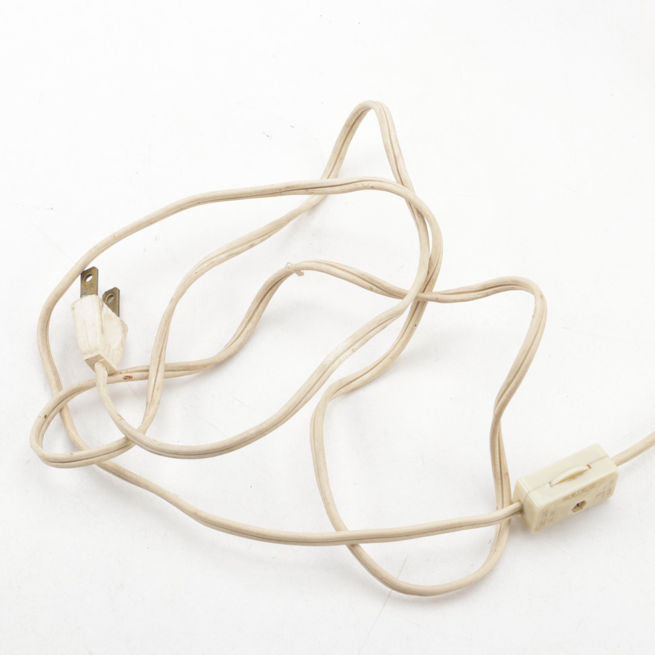 MCM Walnut and Acrylic Cube Lamp, Mid-20th Century