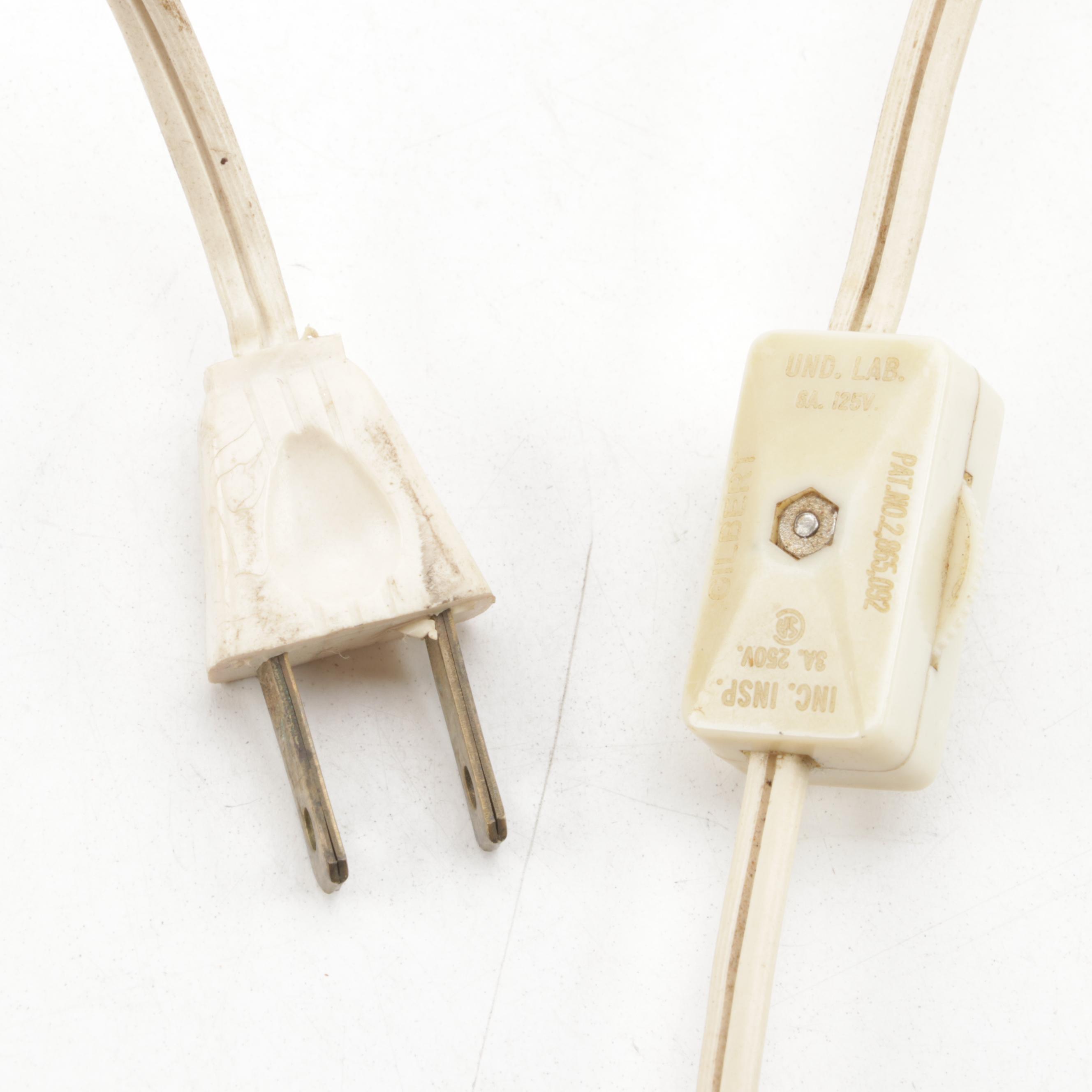 MCM Walnut and Acrylic Cube Lamp, Mid-20th Century