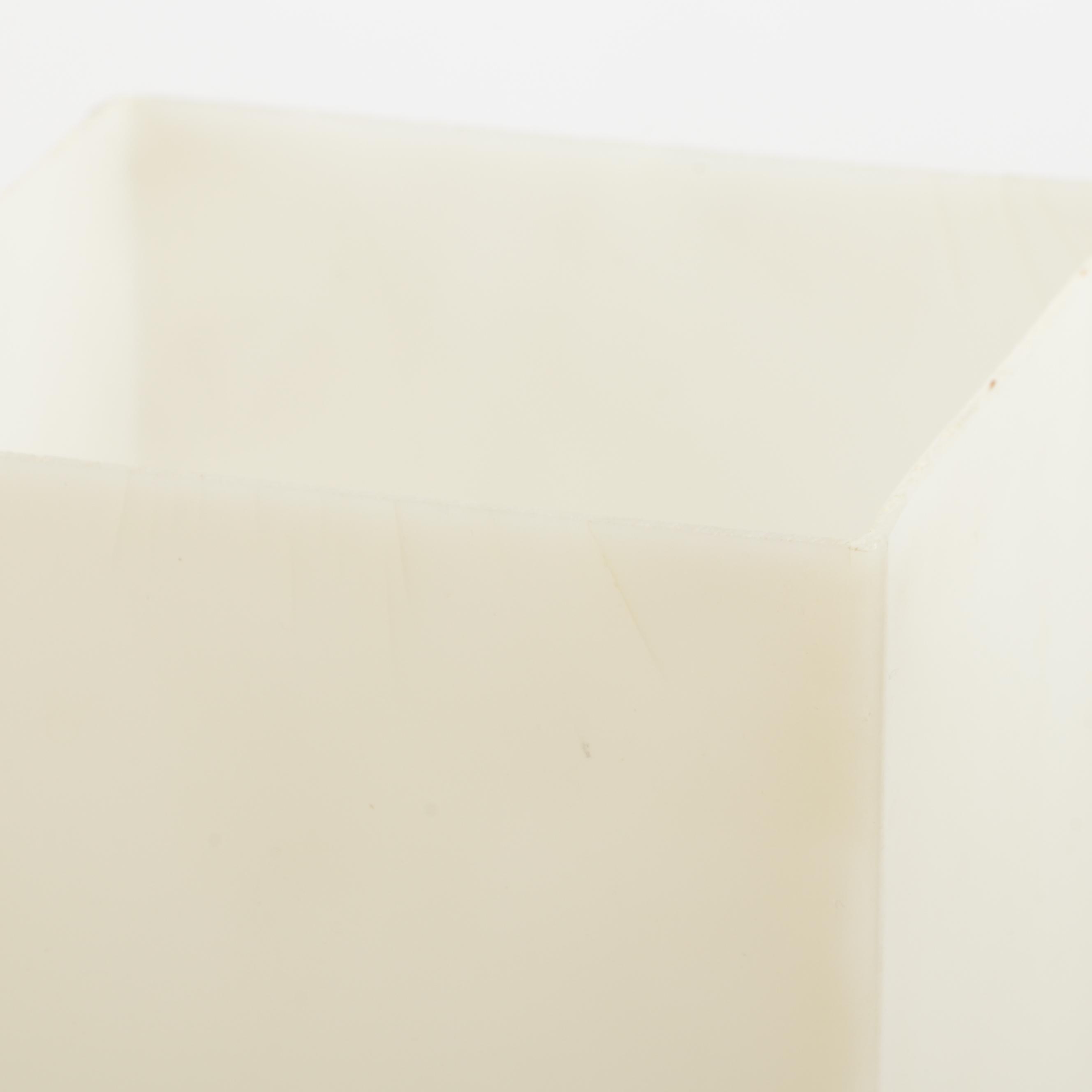 MCM Walnut and Acrylic Cube Lamp, Mid-20th Century