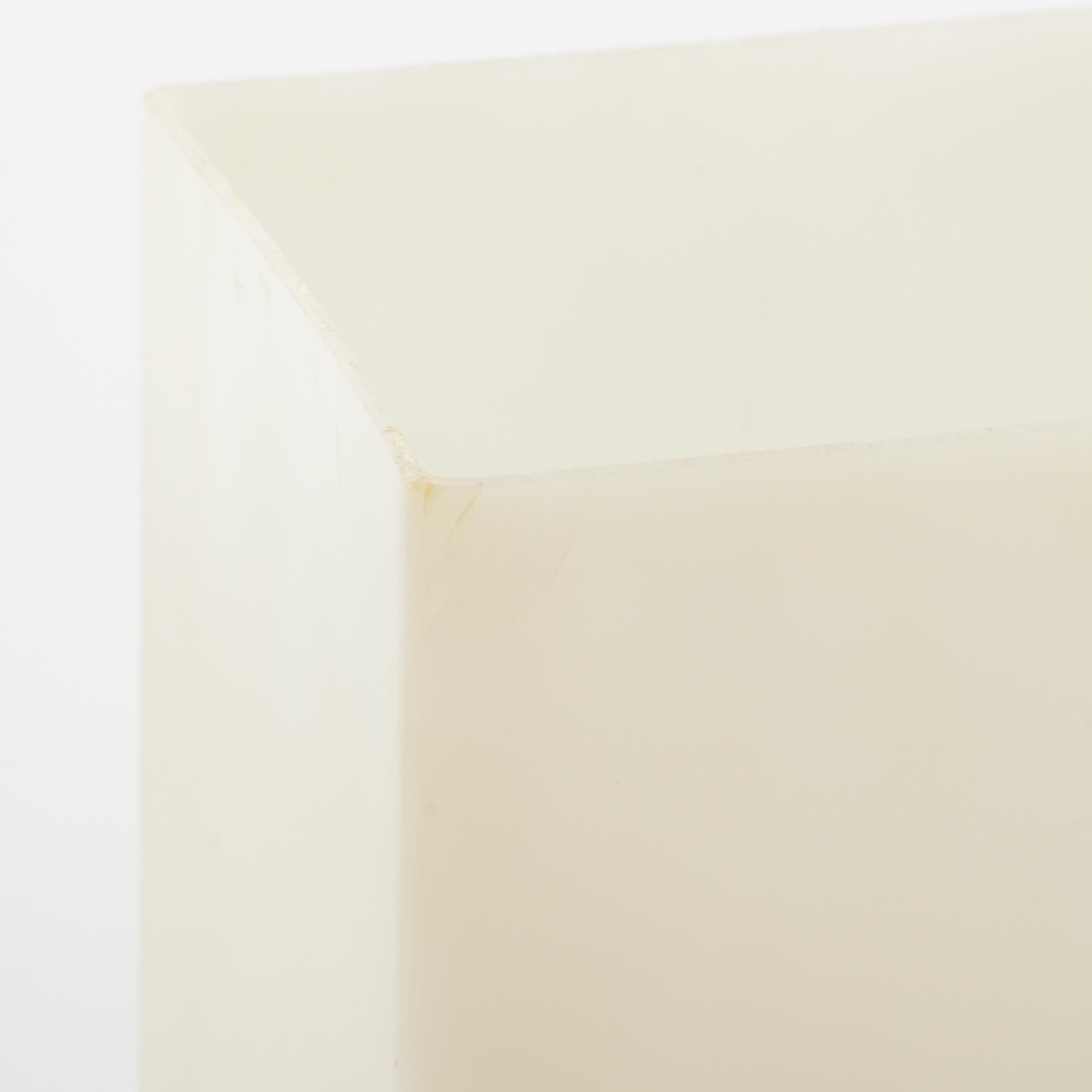 MCM Walnut and Acrylic Cube Lamp, Mid-20th Century