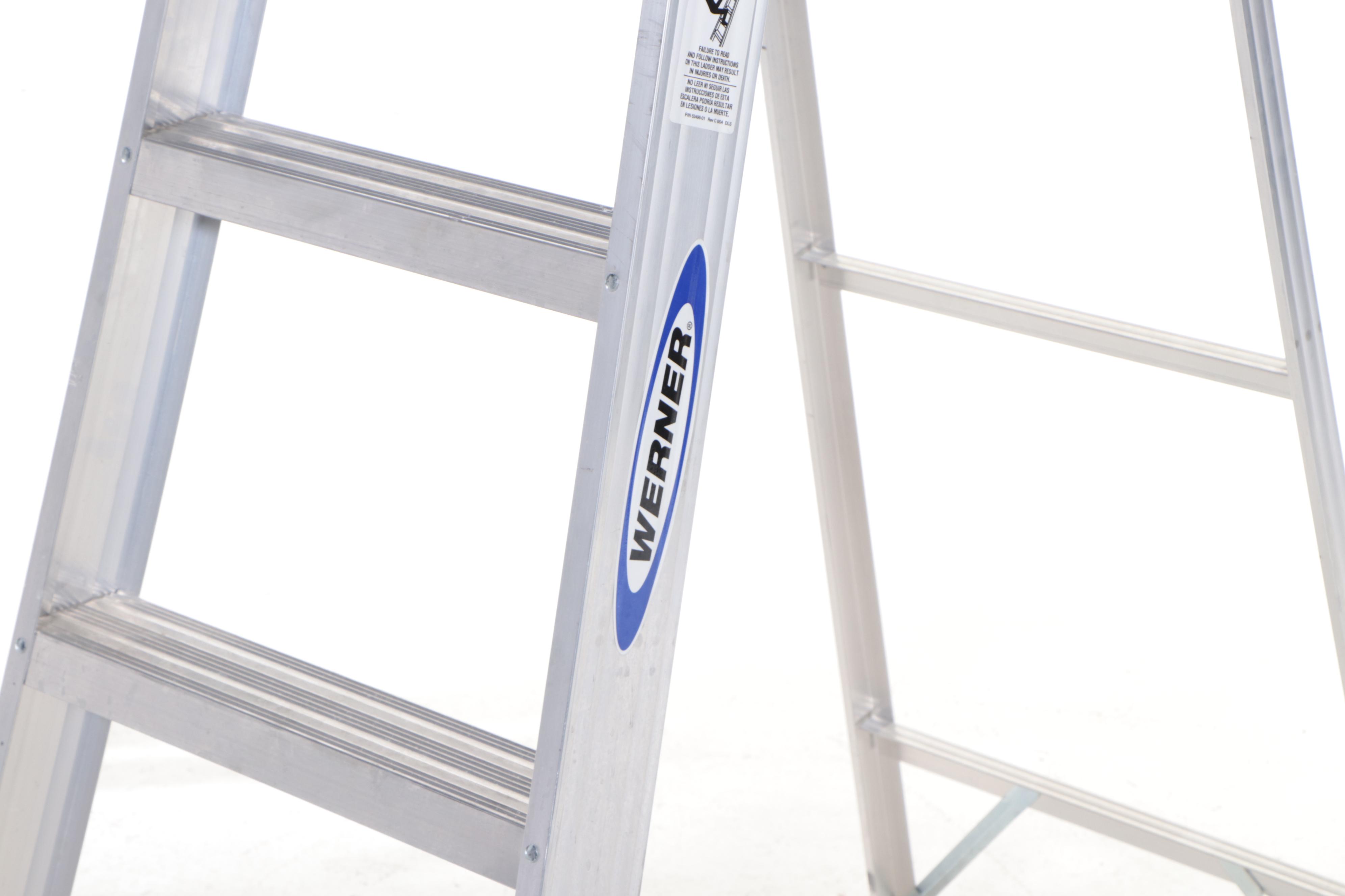 Keller 8' and Werner 6' Aluminum Step Ladders EBTH