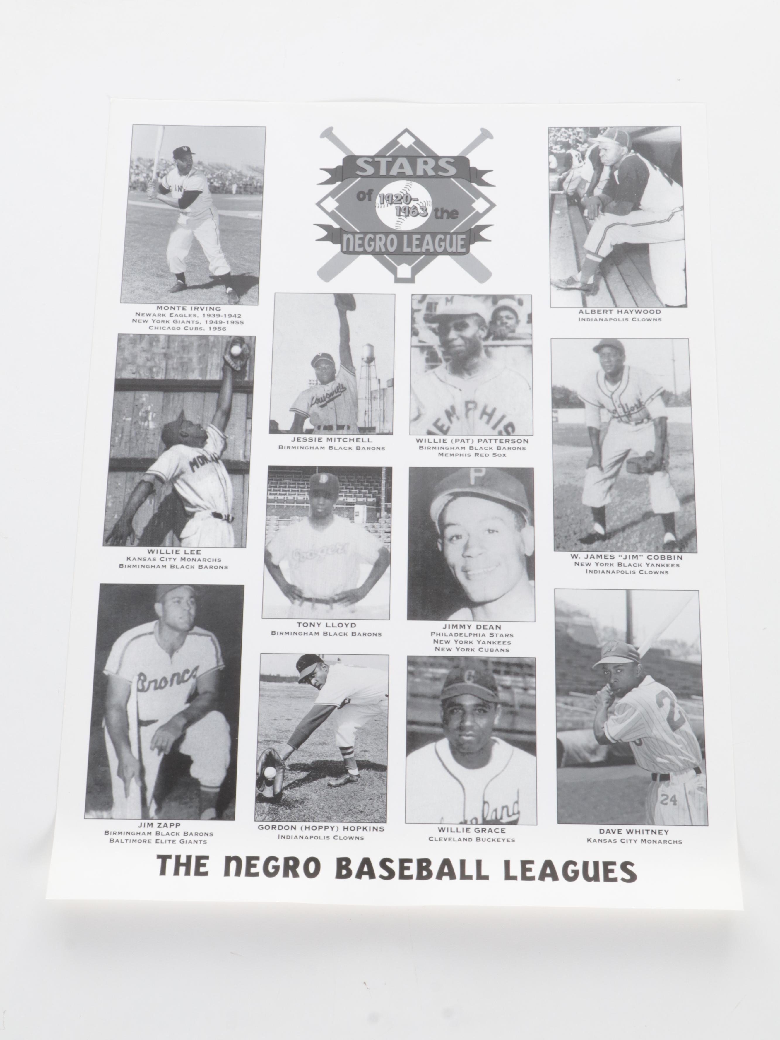 New York Black Yankees Signed Stitched Jersey with Negro League Poster and More