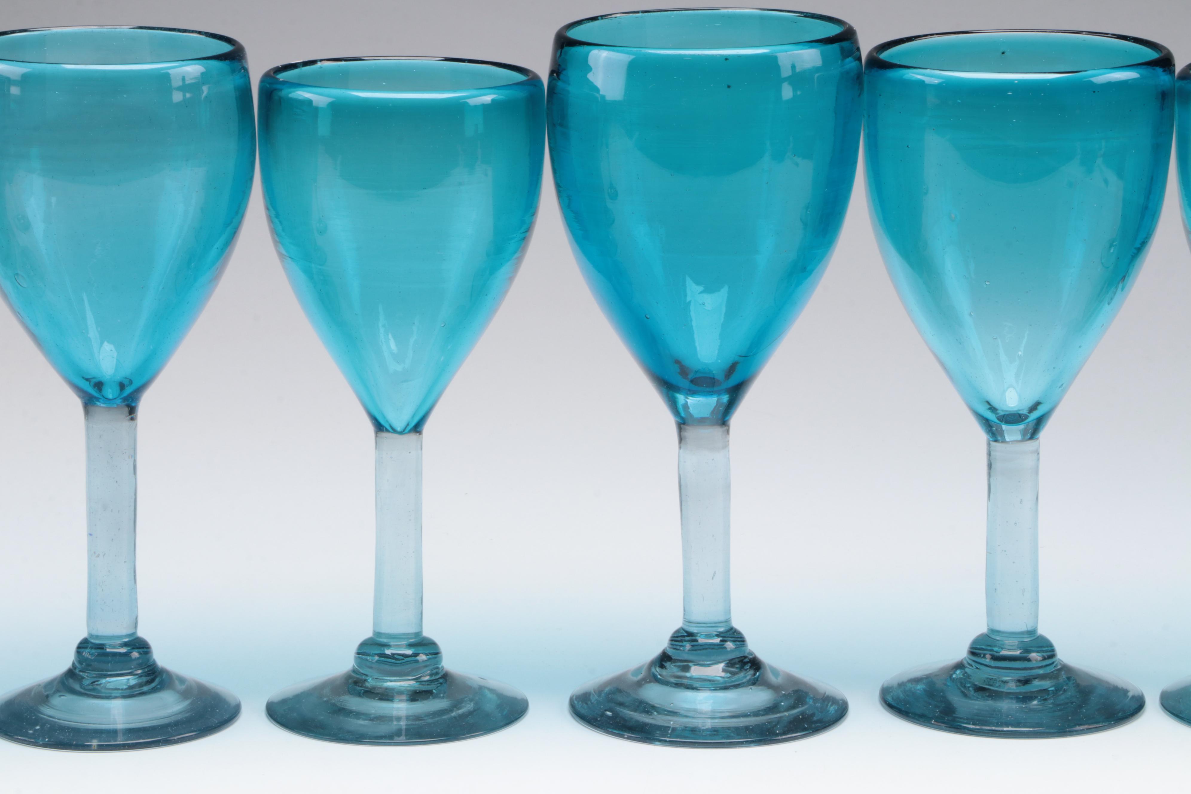 Blue Wine Glasses