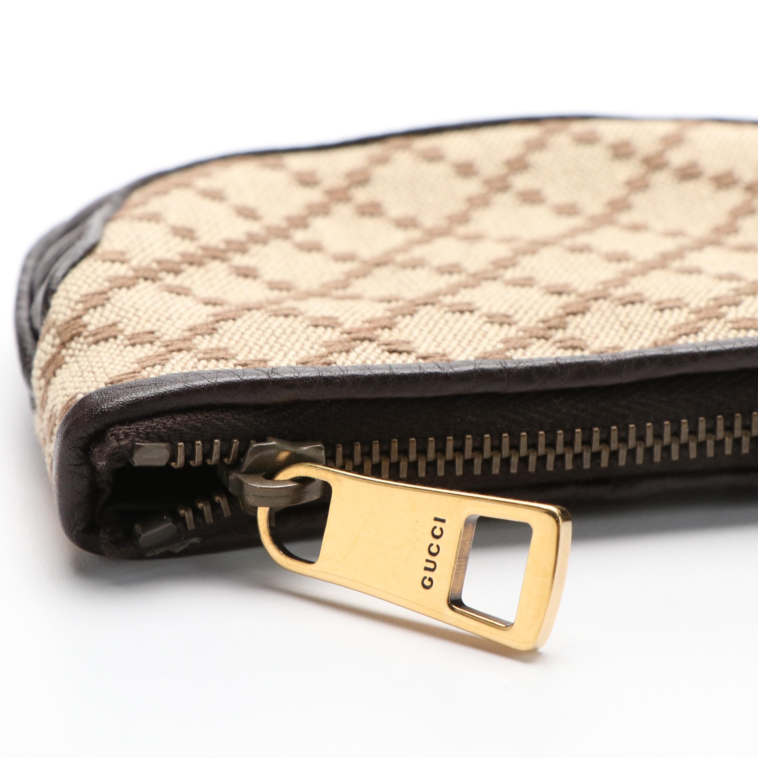 Gucci Mini Coin Purse in Diamante Canvas and Leather