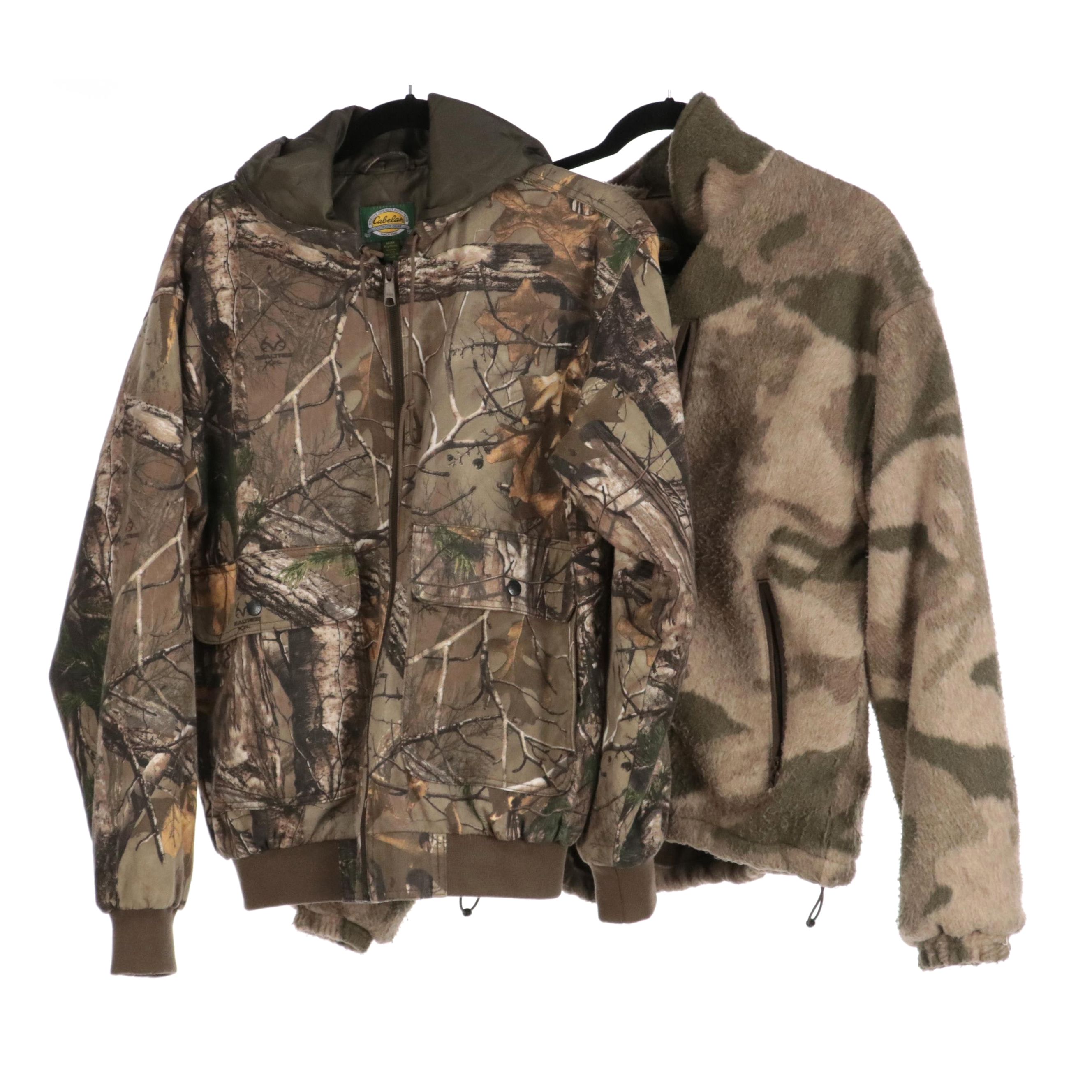 Men's Cabela's Zipper Front Camo Jackets & Gloves with Other Camo Baseball Caps