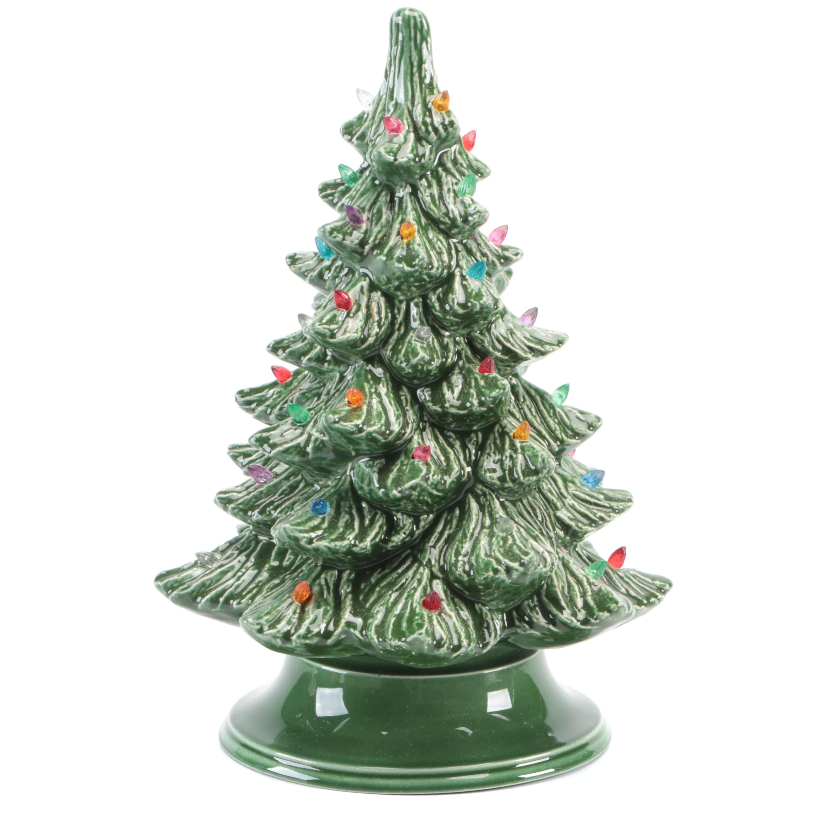 Nowells Molds Illuminated Ceramic Christmas Tree Light, Late 20th Century