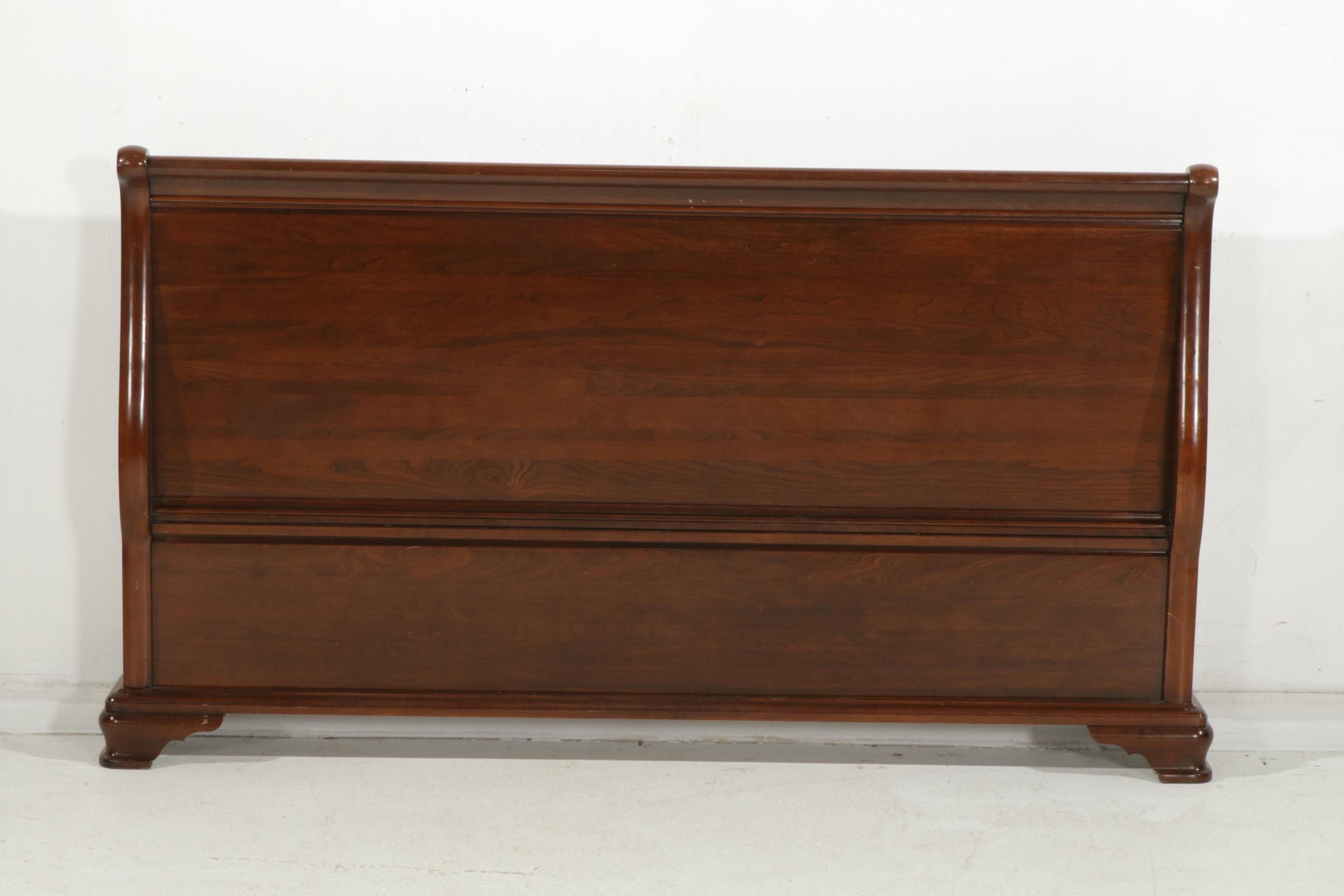 Cherry Queen Size Sleigh Bed Frame