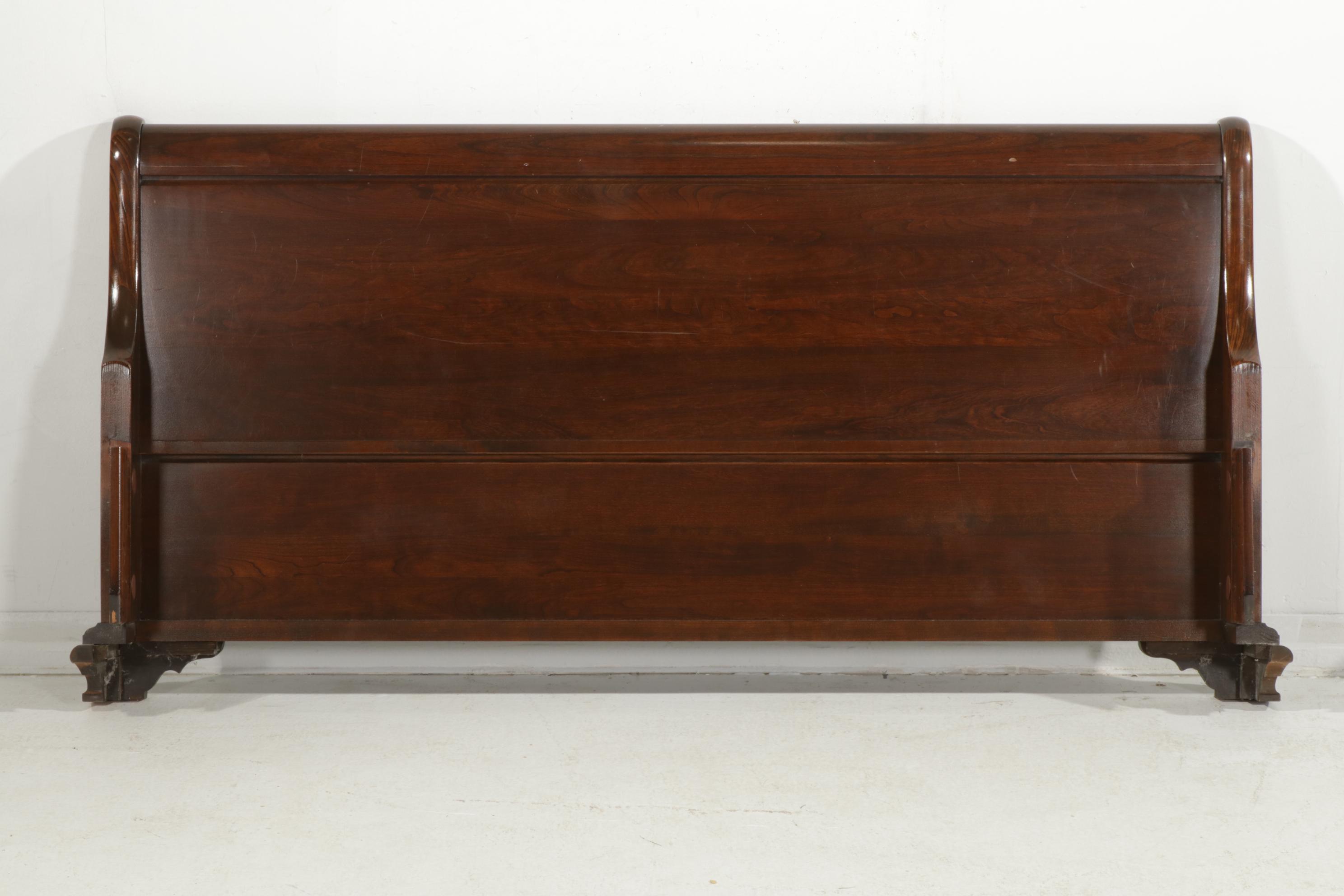 Cherry Queen Size Sleigh Bed Frame