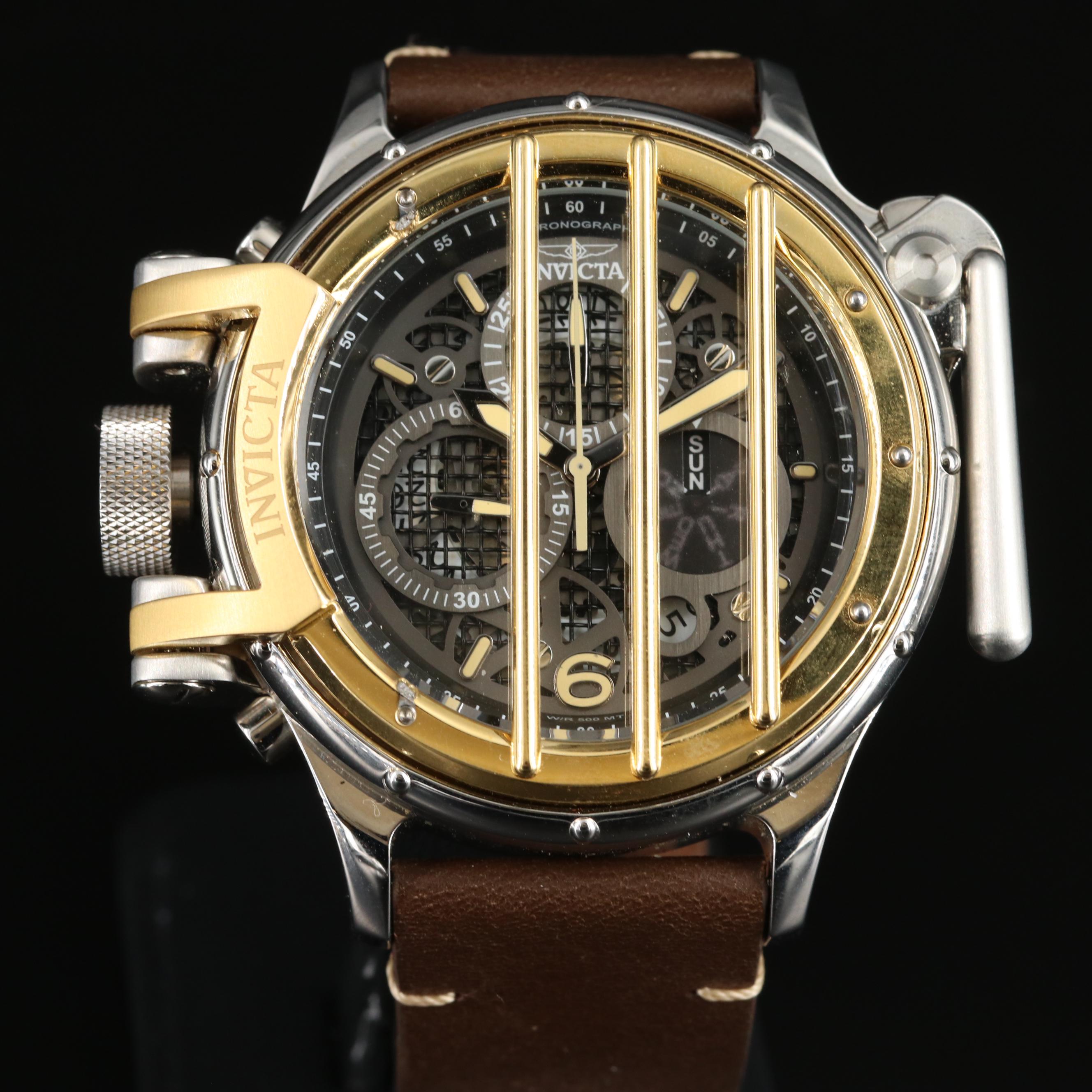 Stainless Steel Invicta "Vintage Bar" Quartz Watch in 8-Slot Case