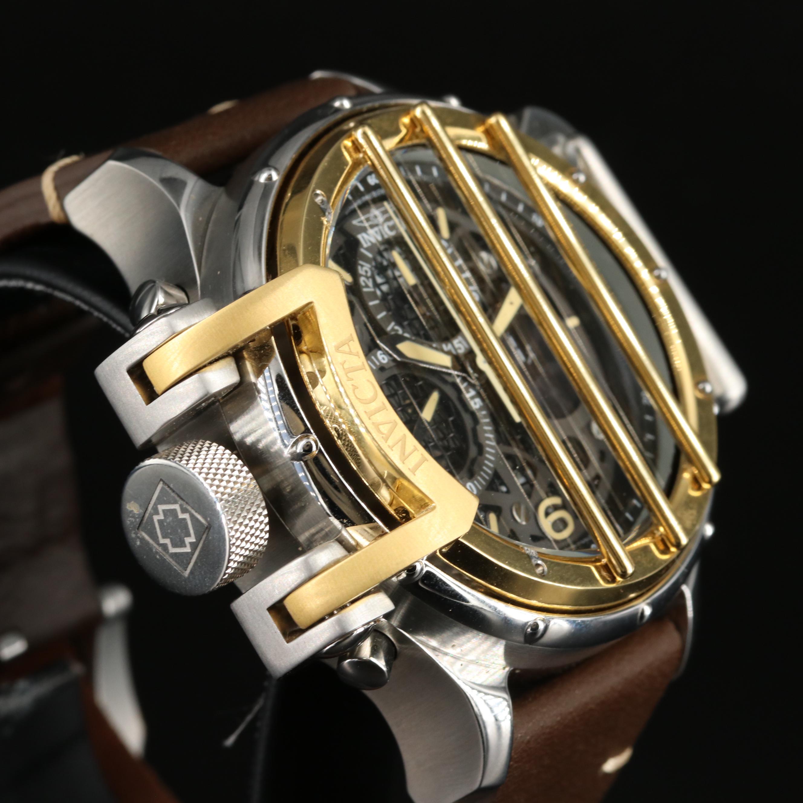 Stainless Steel Invicta "Vintage Bar" Quartz Watch in 8-Slot Case