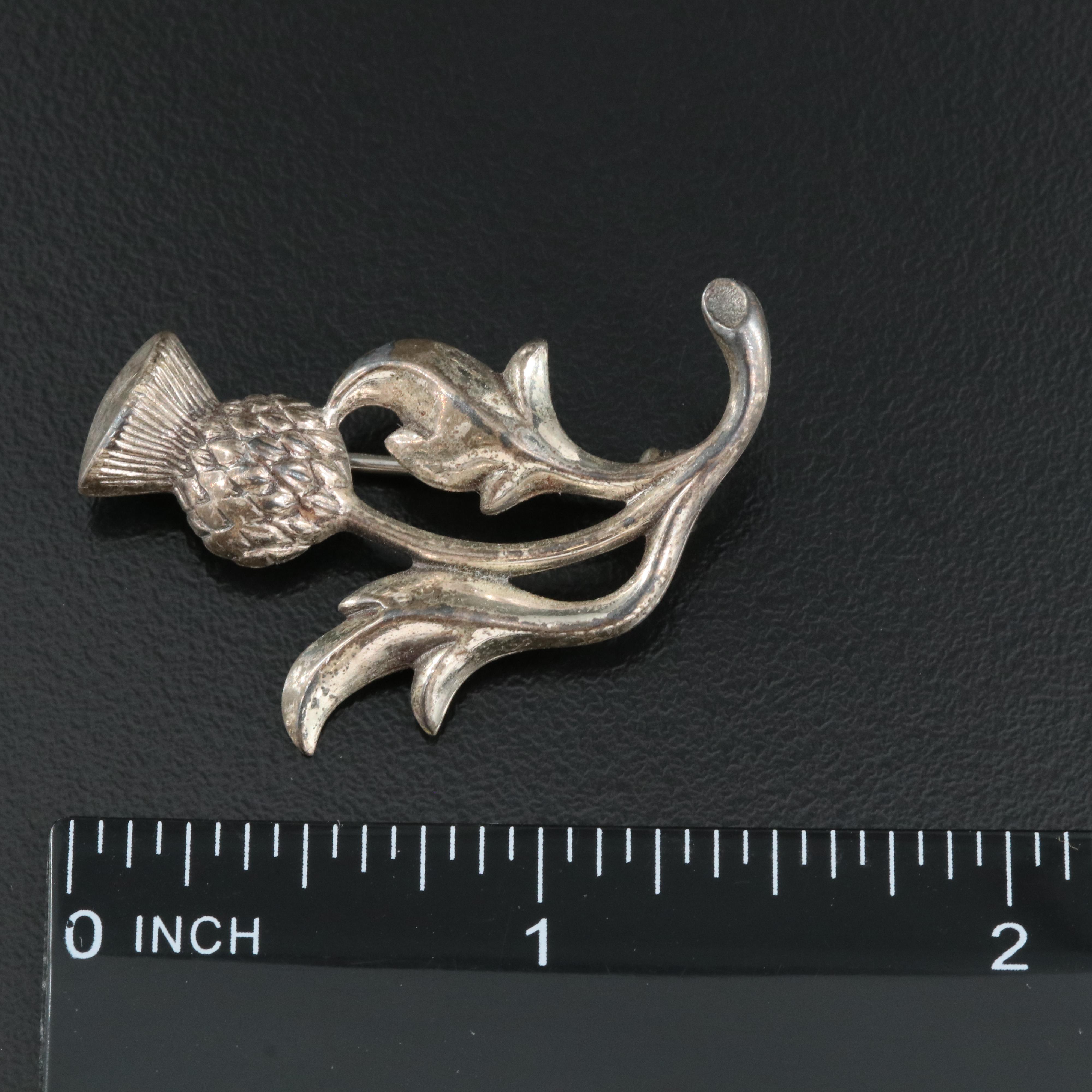 Stuart Nye Leaf and Beau Thistle Featured in Sterling Brooches