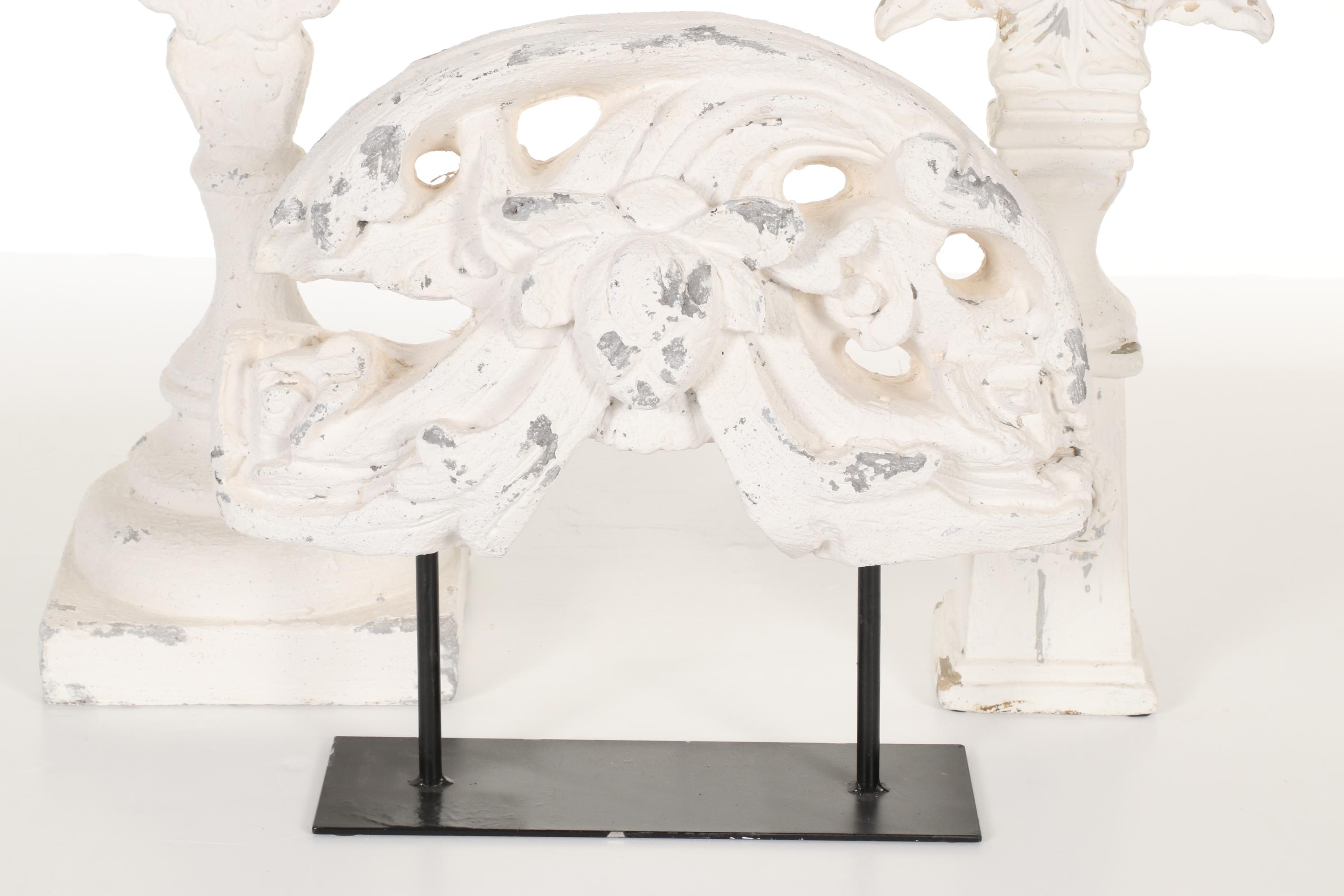 Victorian Style Composite Pillar Finials and Wall Topper