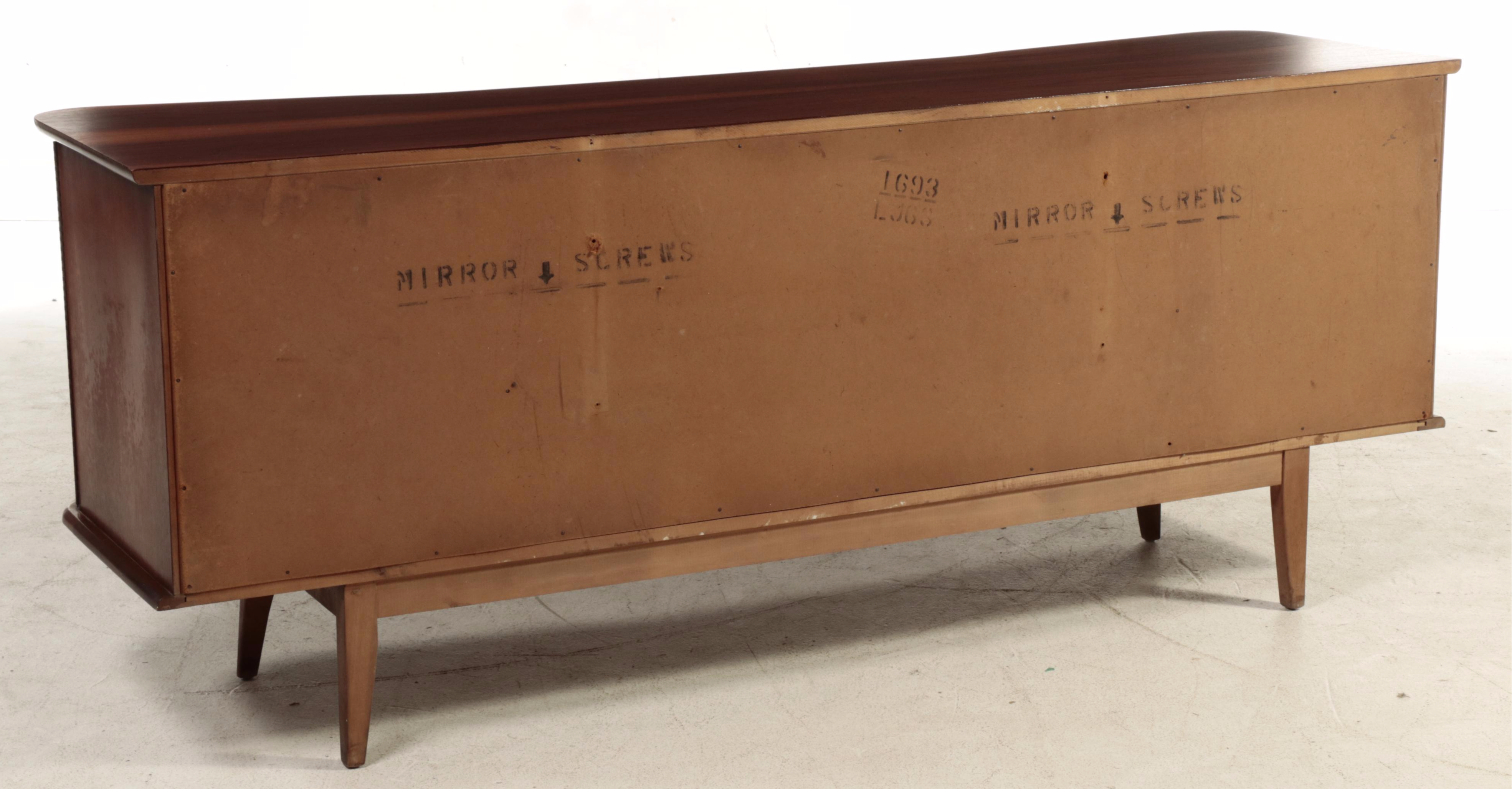 Mid Century Modern Style Walnut Finished Dresser, Mid to Late 20th Century