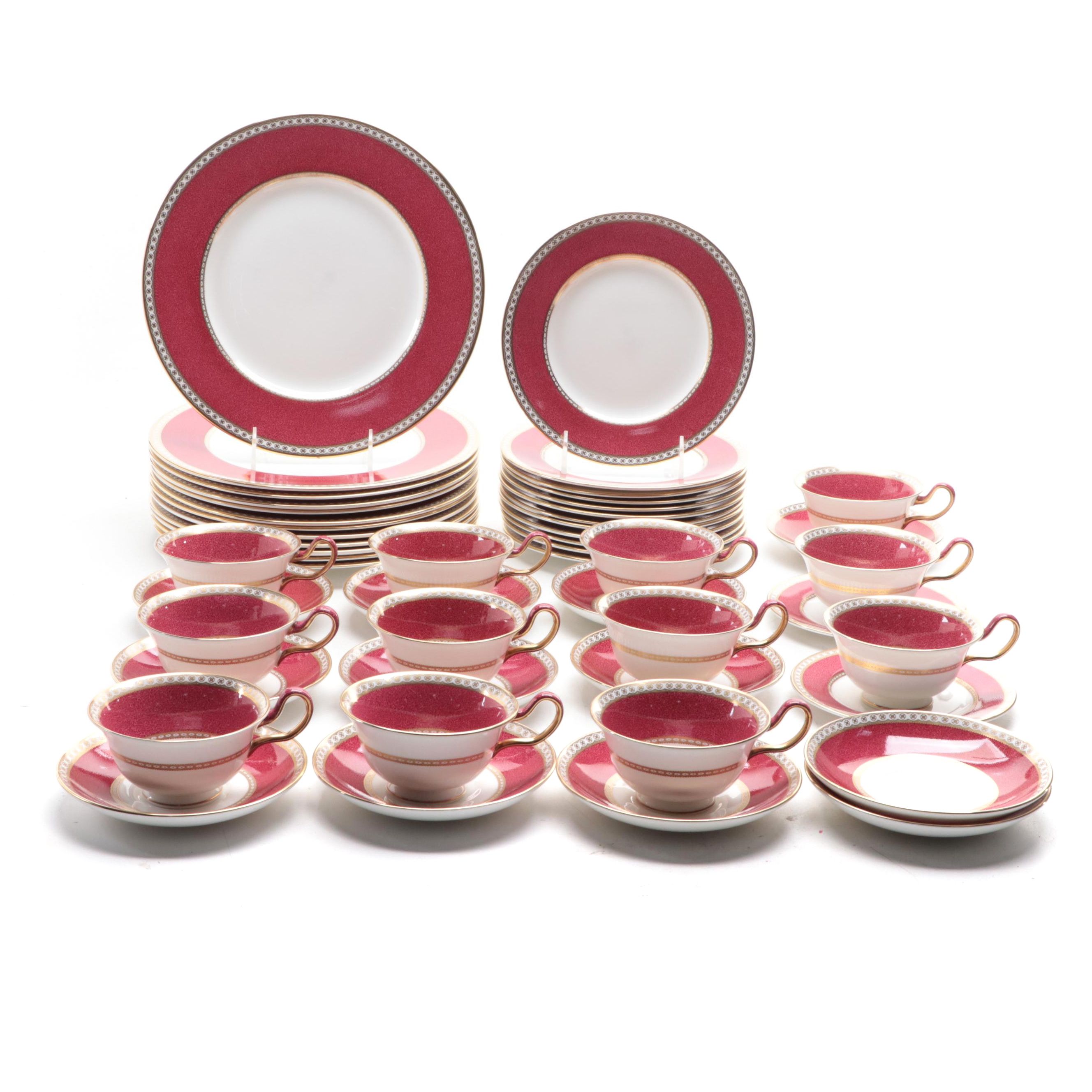 Wedgwood "Ulander Powder Ruby" Bone China Dinner Plates and More
