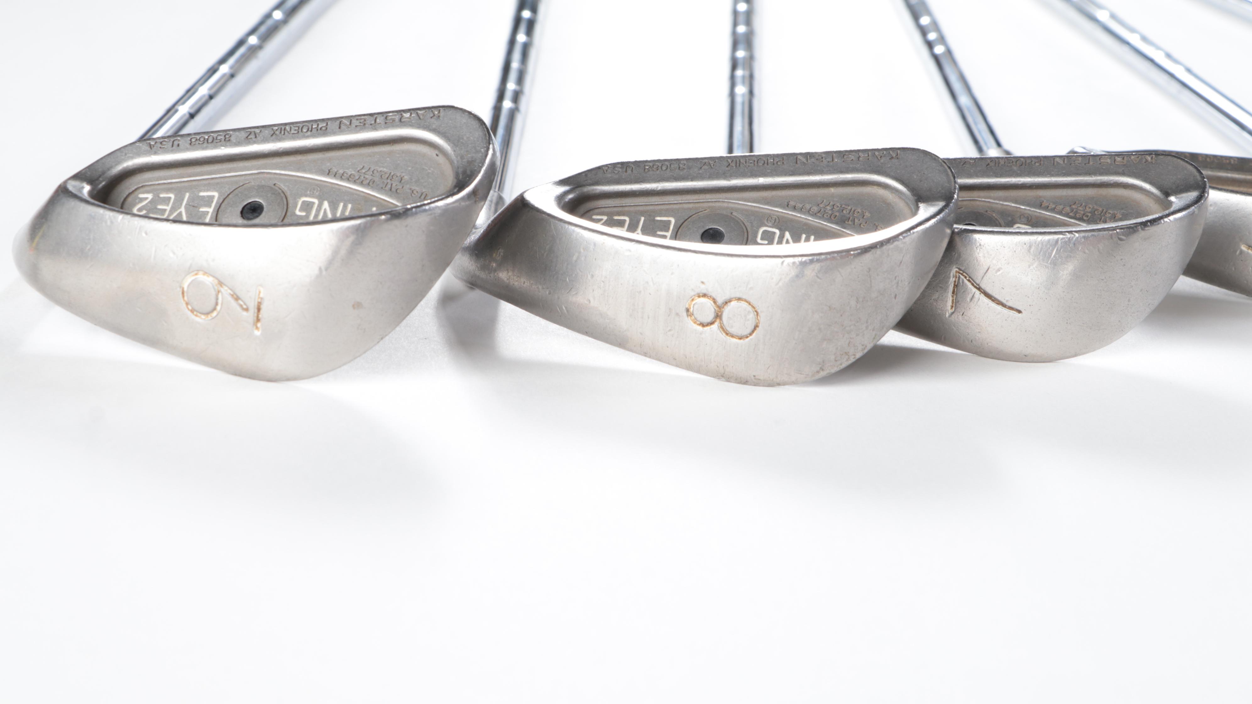 Ping Eye 2 Karsten Golf Clubs Set With Hunter Nylon Zipper Covered Golf Bag