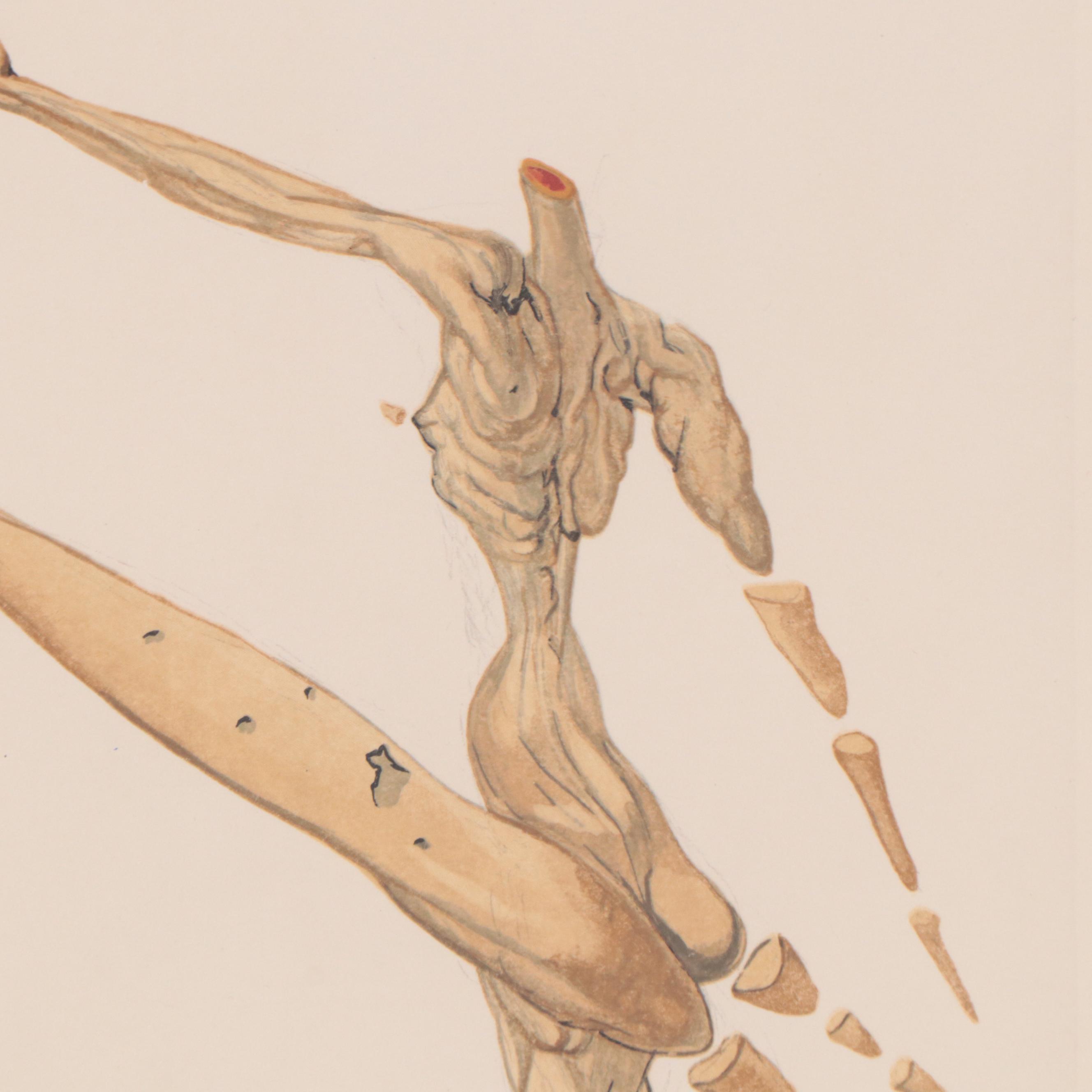 Salvador Dalí Wood Engraving "Bertrand de Horn"