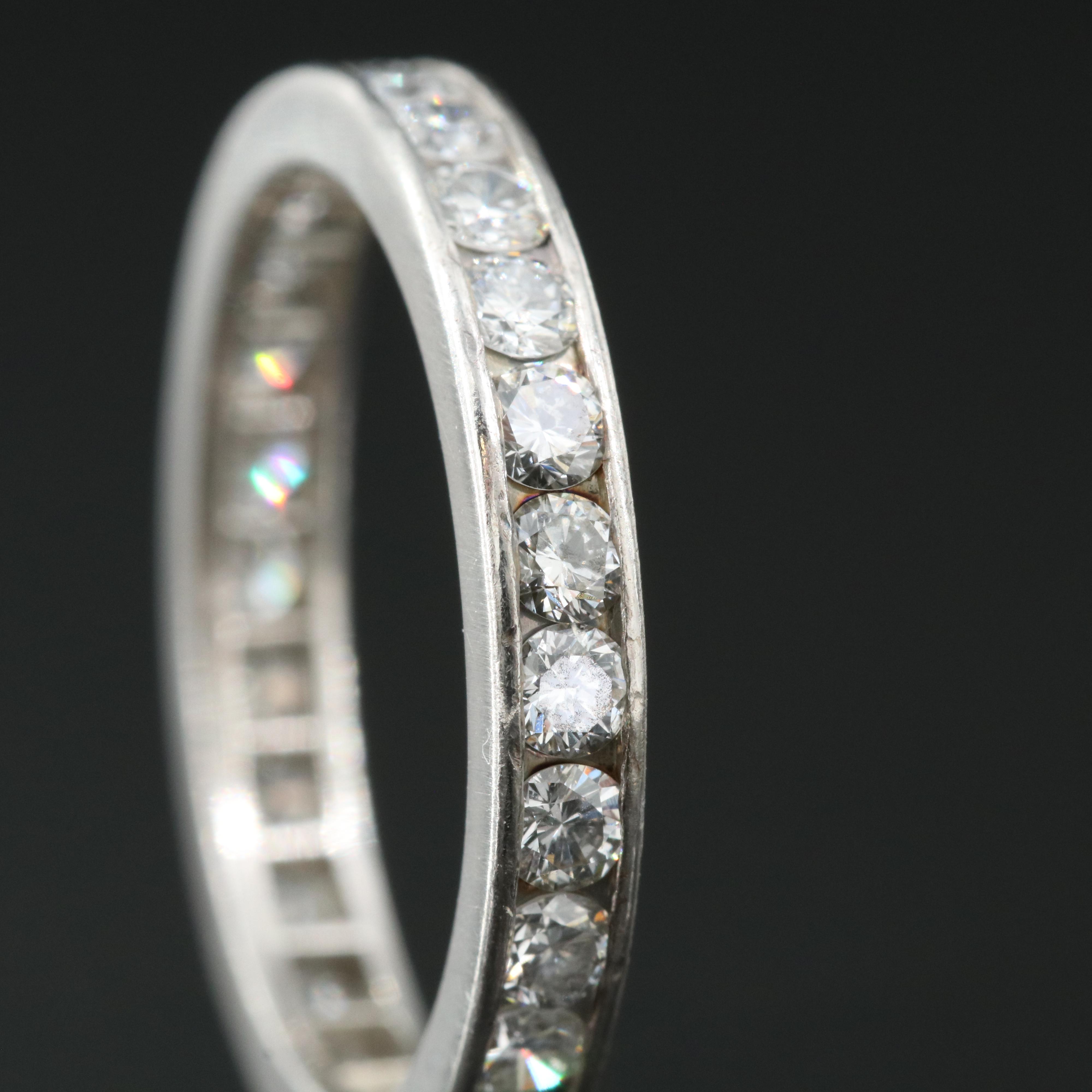 Tiffany & Co. Platinum 0.88 CTW Diamond Eternity Ring